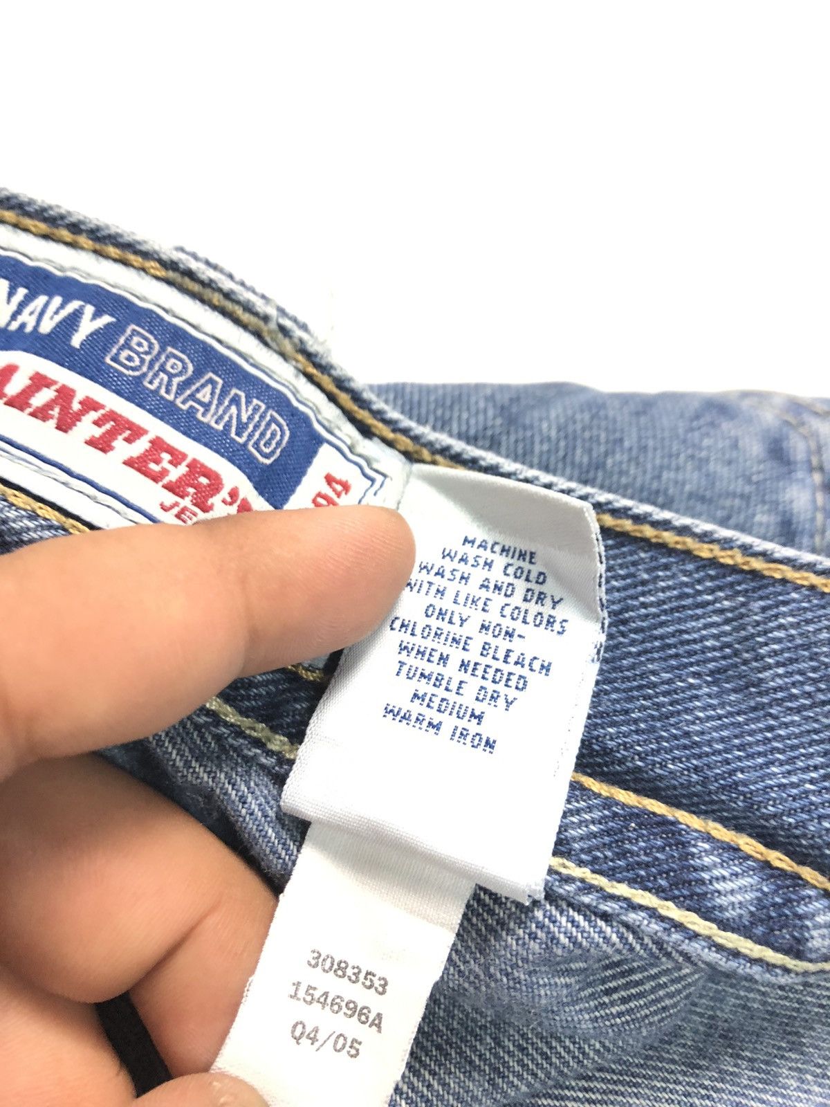 Old Navy × Vintage VINTAGE OLD NAVY CARPENTER WORKWEAR BLUE WASH DENIM Size US 34 / EU 50 - 11 Thumbnail