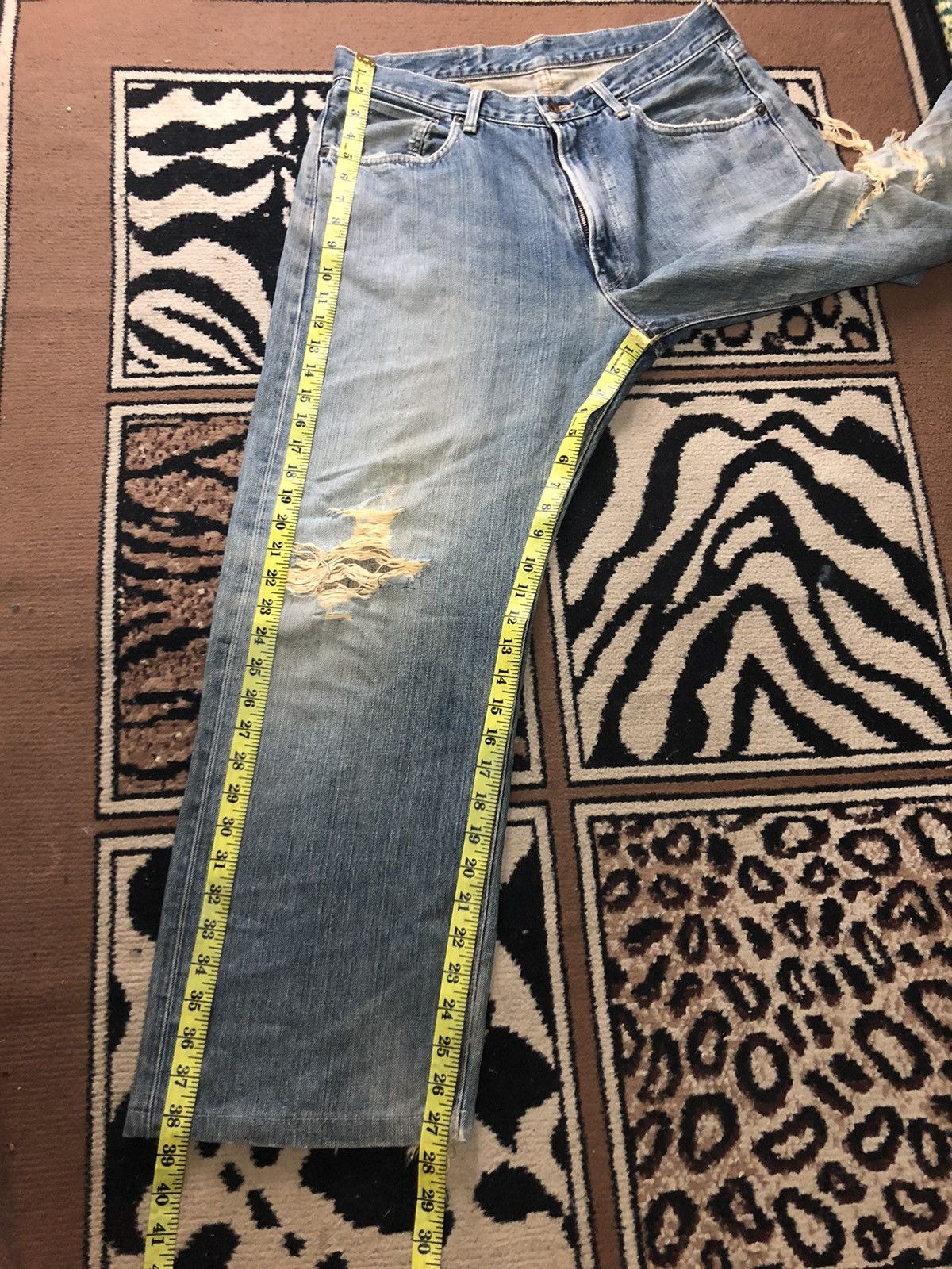 Edwin × Vintage VINTAGE SELVEDGE EDWIN 505 DISTRESSED BLUE WASH DENIM Size US 32 / EU 48 - 15 Thumbnail