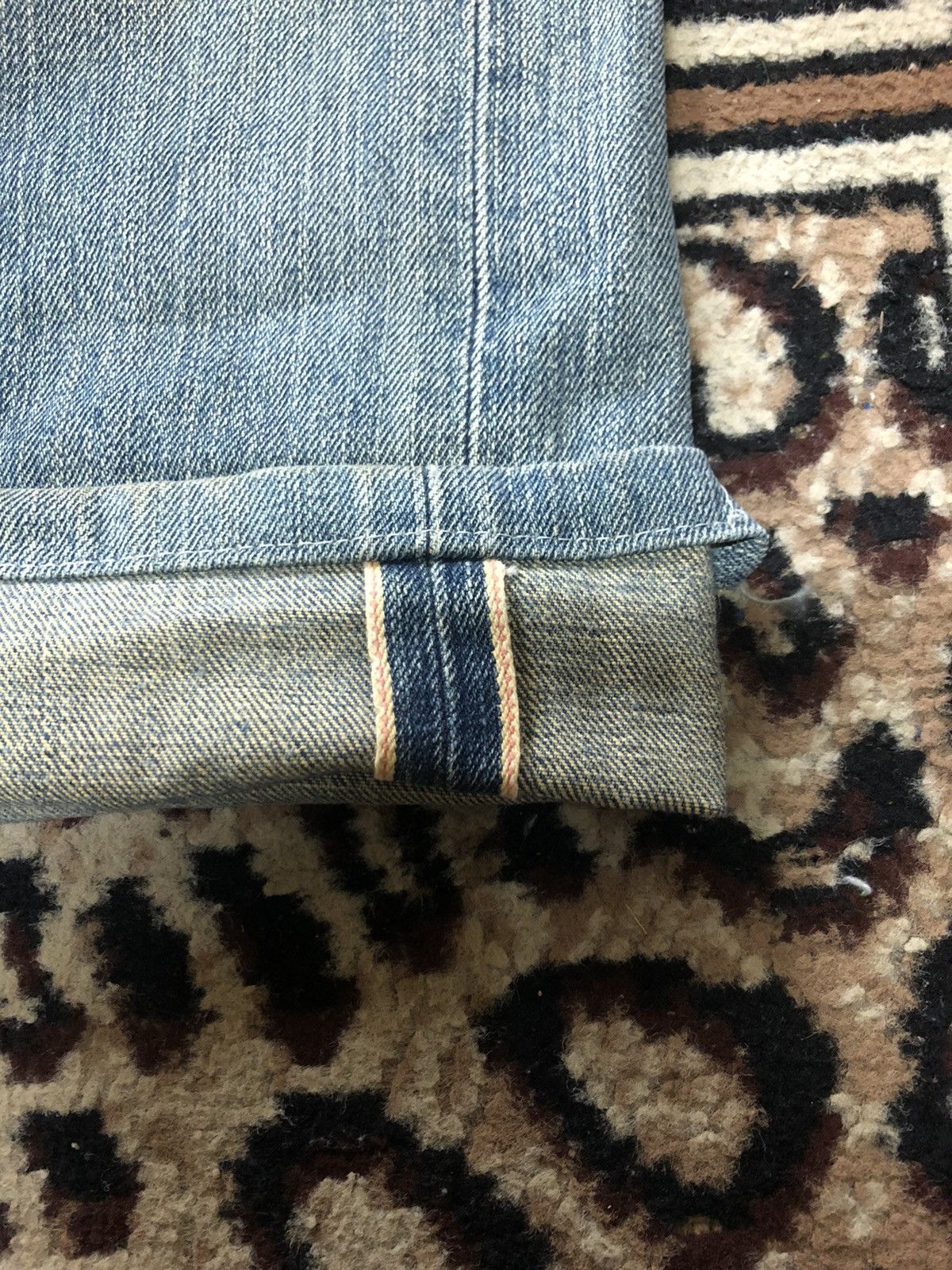 Edwin × Vintage VINTAGE SELVEDGE EDWIN 505 DISTRESSED BLUE WASH DENIM Size US 32 / EU 48 - 3 Thumbnail