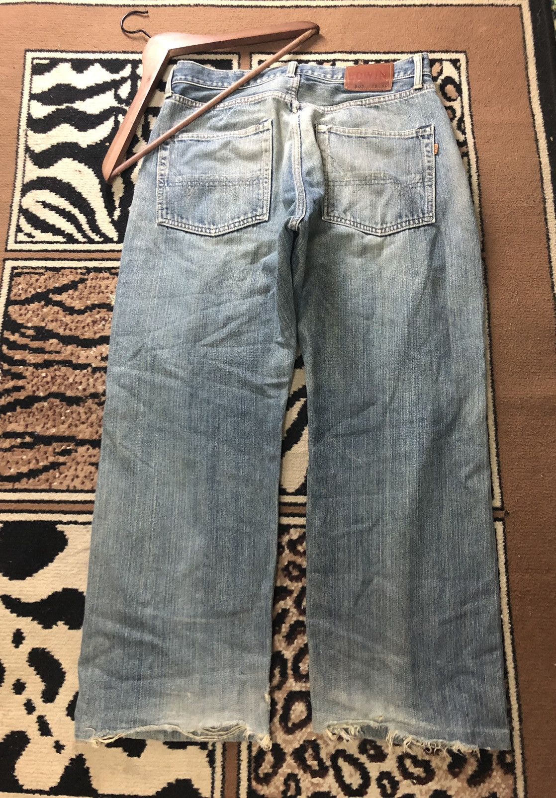 Edwin × Vintage VINTAGE SELVEDGE EDWIN 505 DISTRESSED BLUE WASH DENIM Size US 32 / EU 48 - 8 Thumbnail