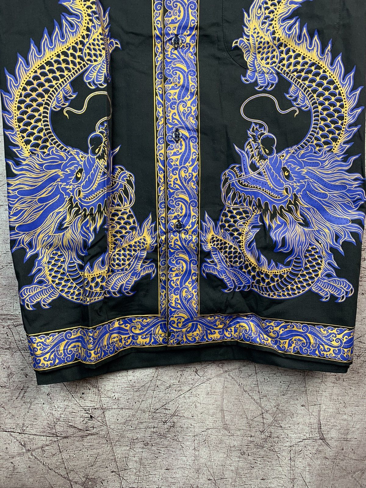 Japanese Brand × Vintage Vintage Asian Dragon Mens Shirt Size US XL / EU 56 / 4 - 4 Thumbnail