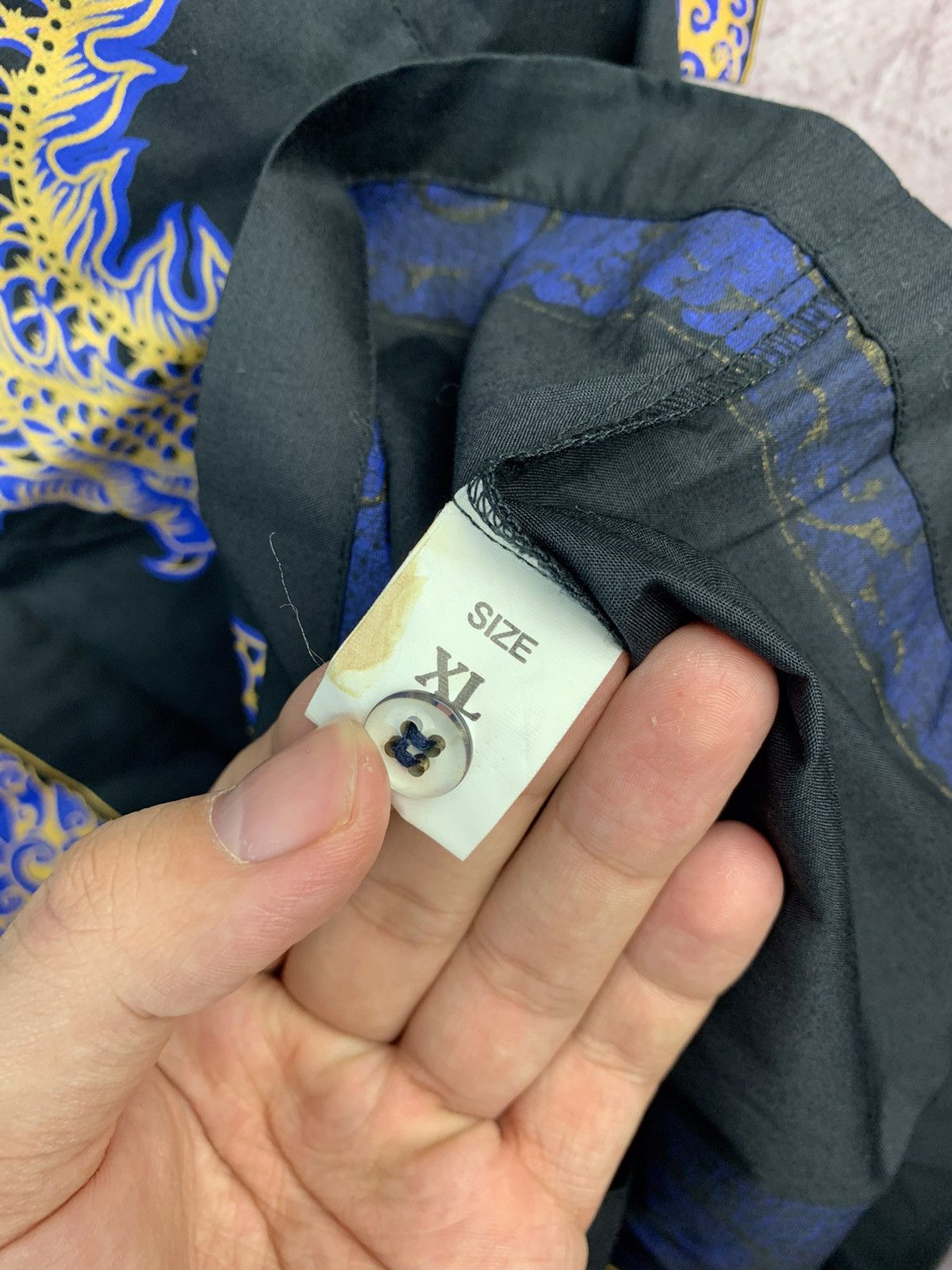 Japanese Brand × Vintage Vintage Asian Dragon Mens Shirt Size US XL / EU 56 / 4 - 7 Thumbnail