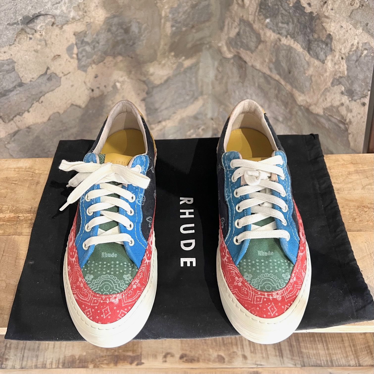 Rhude Rhude V2 Primary Bandana Low Sneakers | Grailed