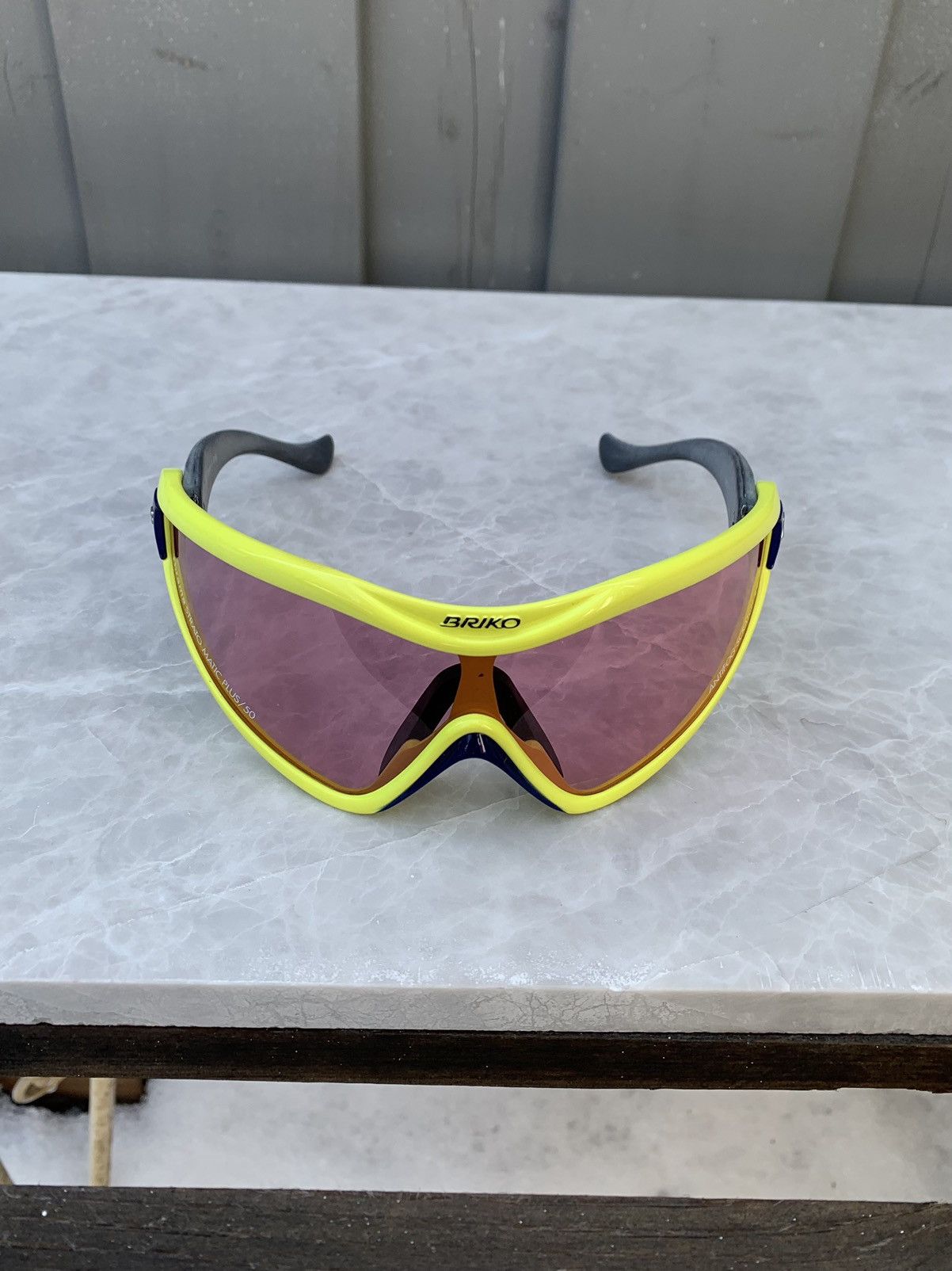 Pre-owned Oakley Vintage Briko Cycling Glasses Shot 2 Japan Bike Racer  In Yellow