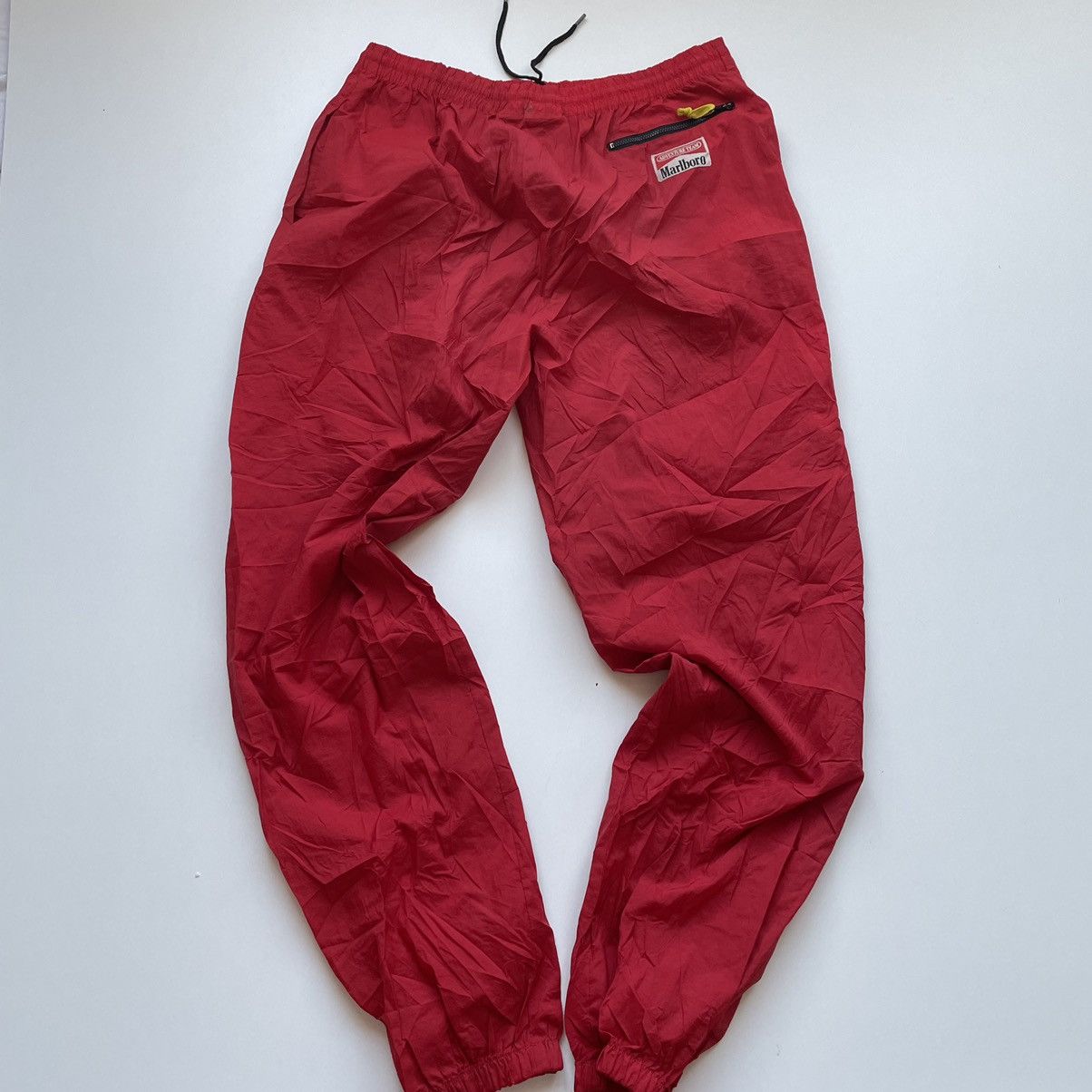 image of 90's Marlboro Nylon Red Track Pants Large, Men's (Size 33)