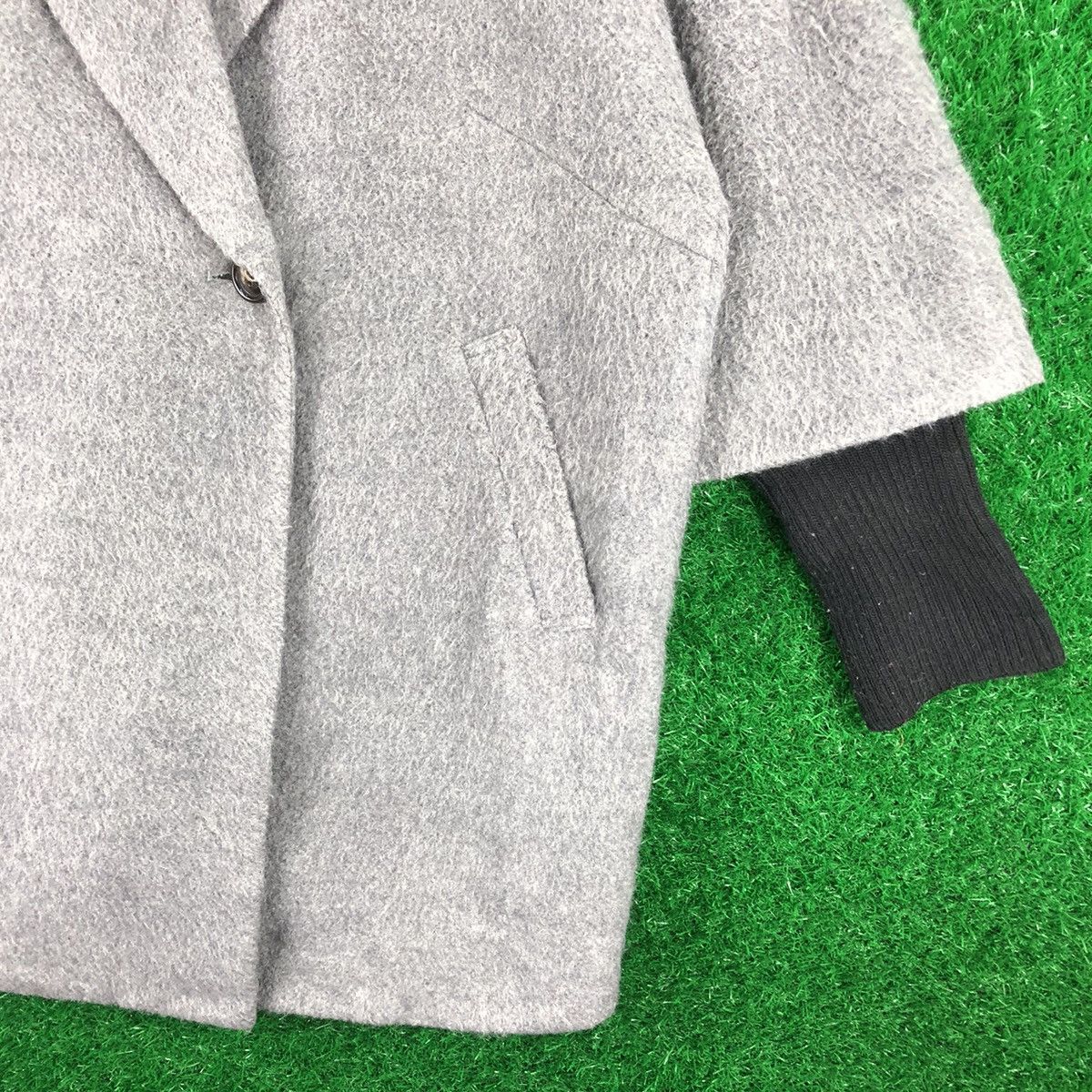 MOUSSY Moussy Wool Coat Jacket Avant Garde Design Style Size XL / US 12-14 / IT 48-50 - 3 Thumbnail