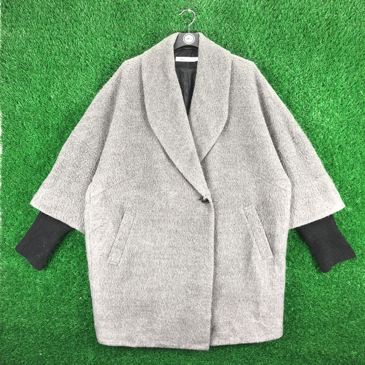 MOUSSY Moussy Wool Coat Jacket Avant Garde Design Style Size XL / US 12-14 / IT 48-50 - 1 Thumbnail