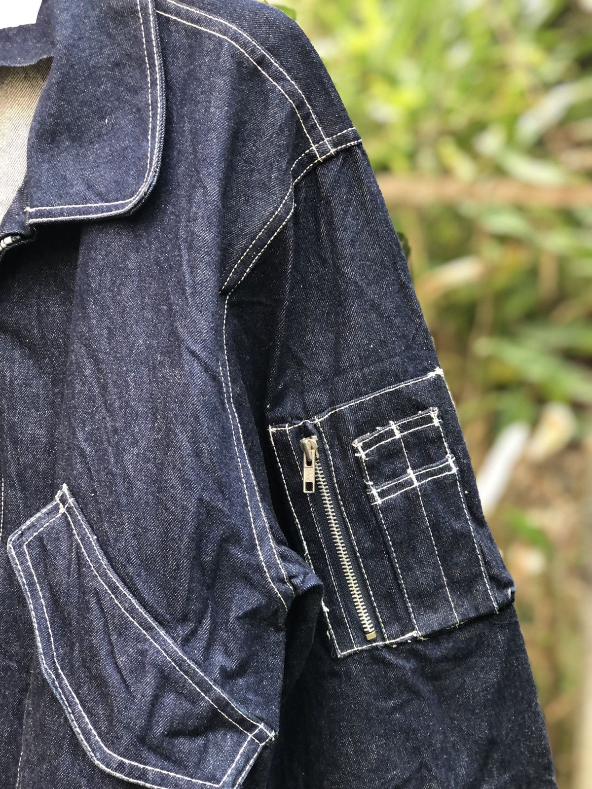 Unknown London Vintage 80's Denim Bomber Jacket Trouble Funk Live in London Size US XL / EU 56 / 4 - 3 Thumbnail
