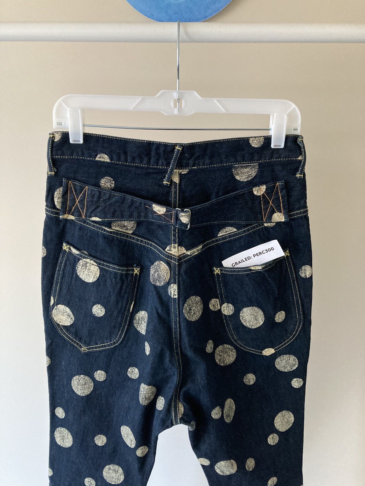 Kapital Kapital Big Polka Dot High Waist Denim with Back Cinch Size US 29 - 5 Thumbnail