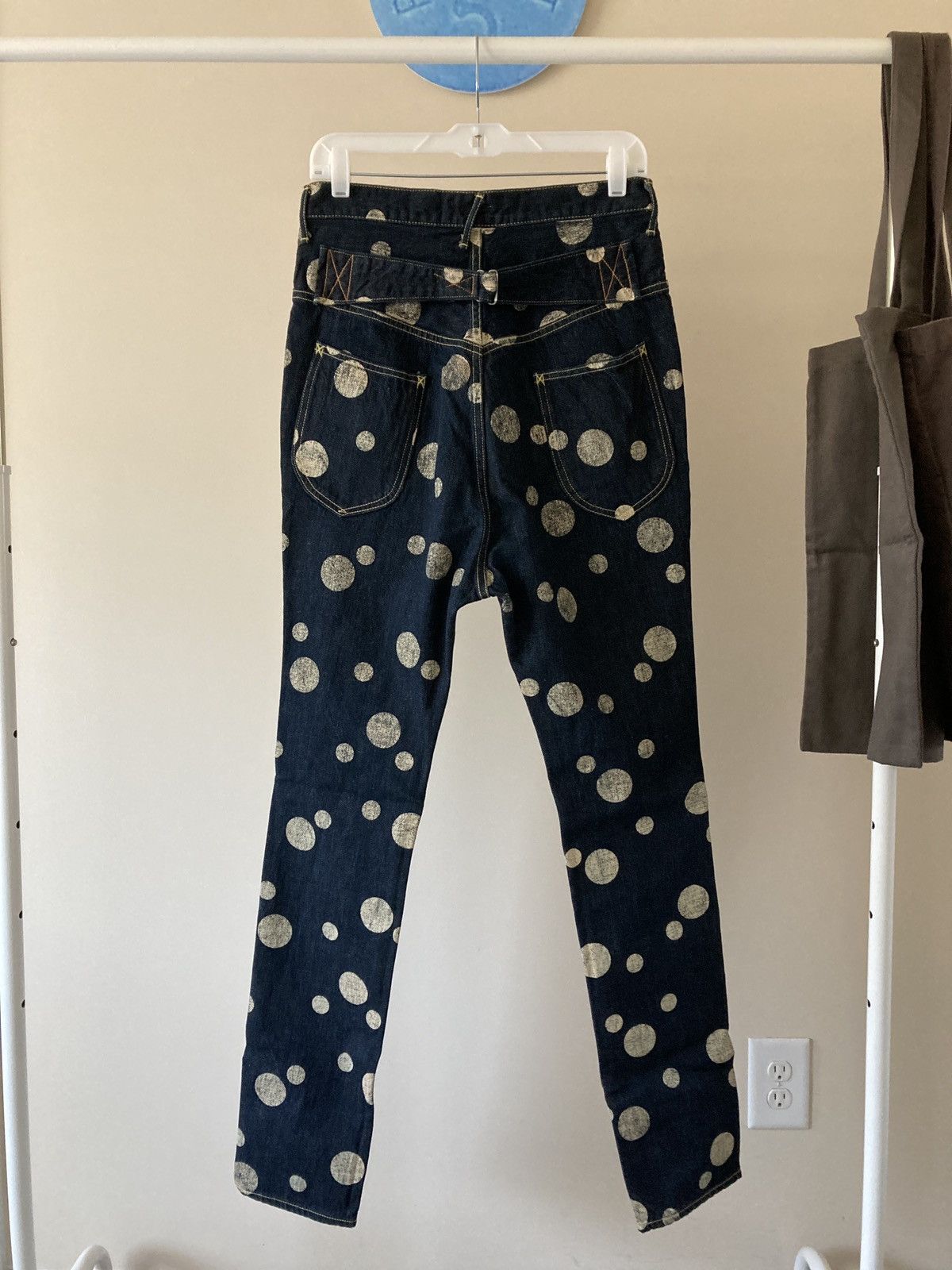 Kapital Kapital Big Polka Dot High Waist Denim with Back Cinch Size US 29 - 4 Thumbnail