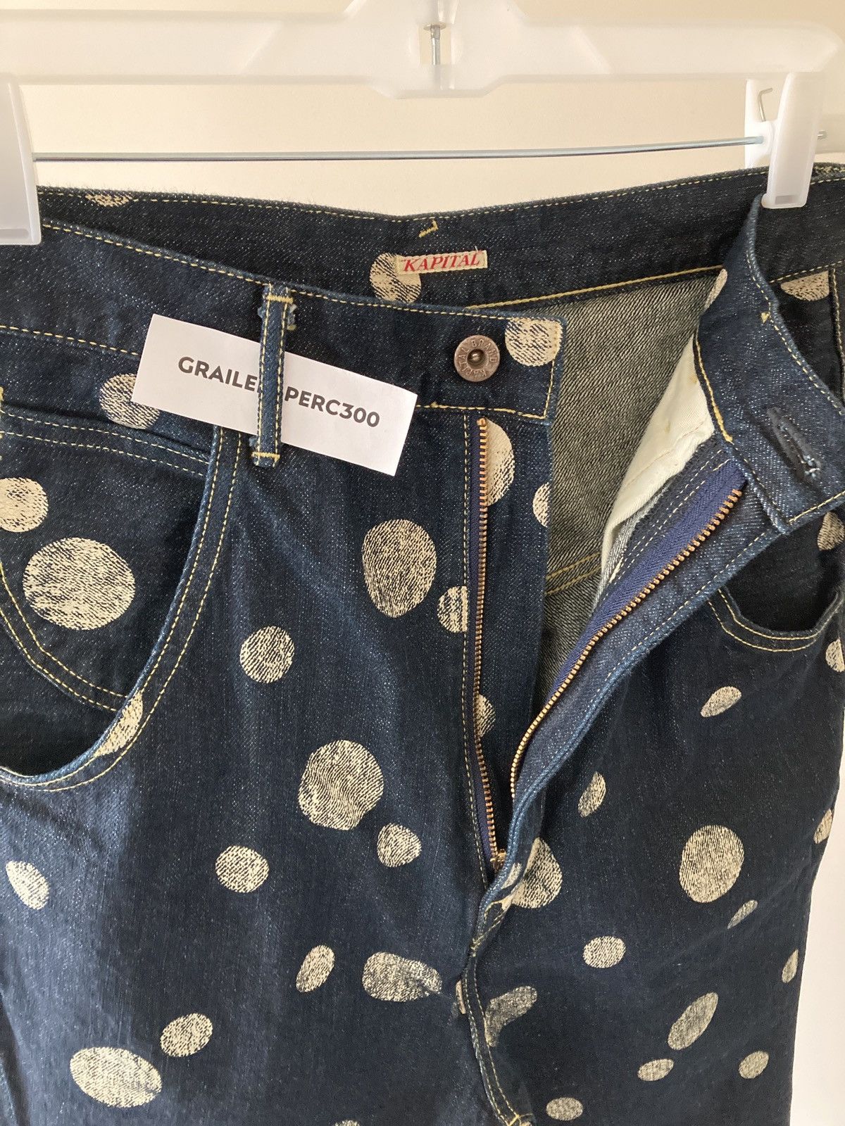 Kapital Kapital Big Polka Dot High Waist Denim with Back Cinch Size US 29 - 3 Thumbnail