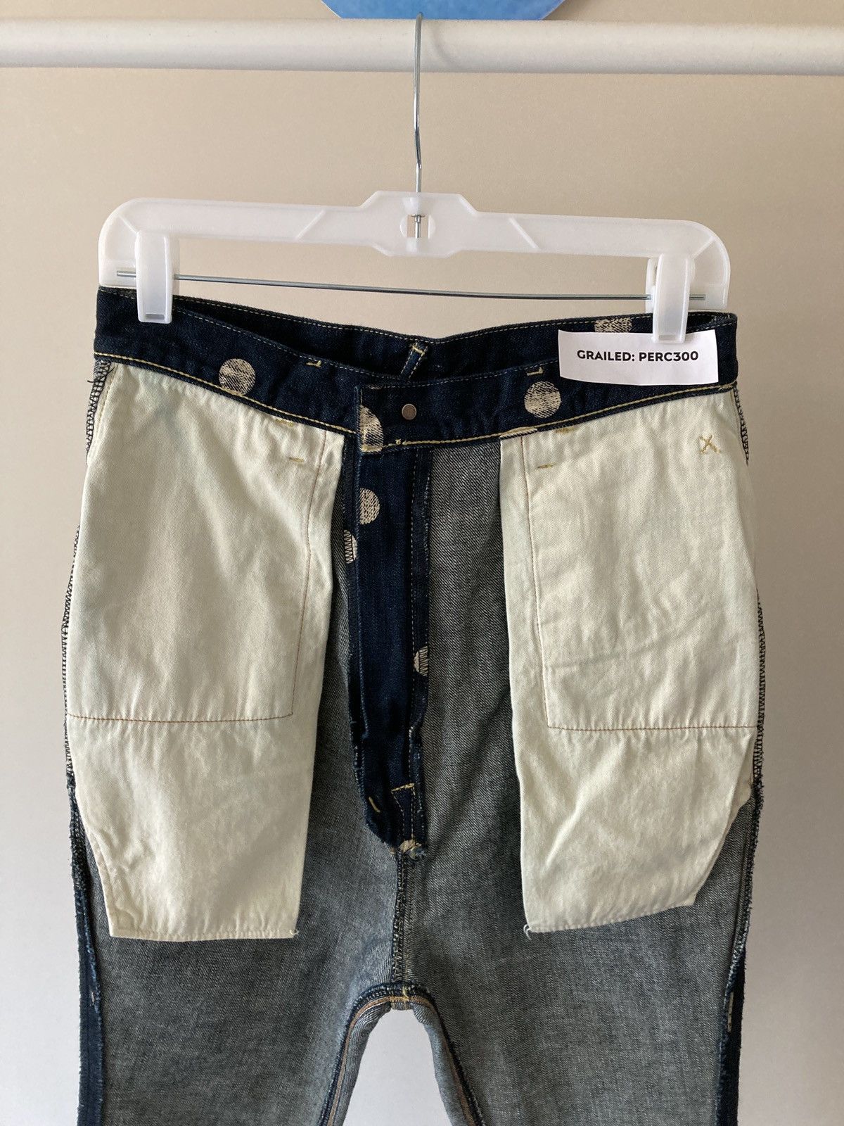 Kapital Kapital Big Polka Dot High Waist Denim with Back Cinch Size US 29 - 11 Thumbnail