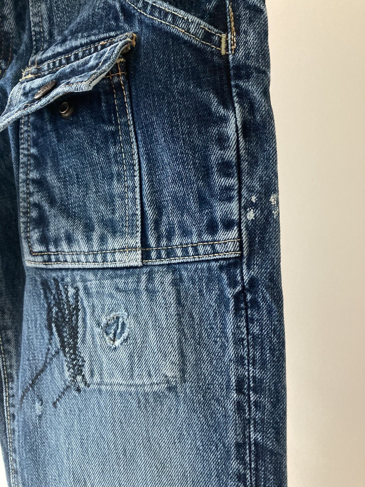 Kapital Kountry Kapital Kountry Bush Distressed/Repaired STONE Cut Denim Size US 28 / EU 44 - 4 Thumbnail