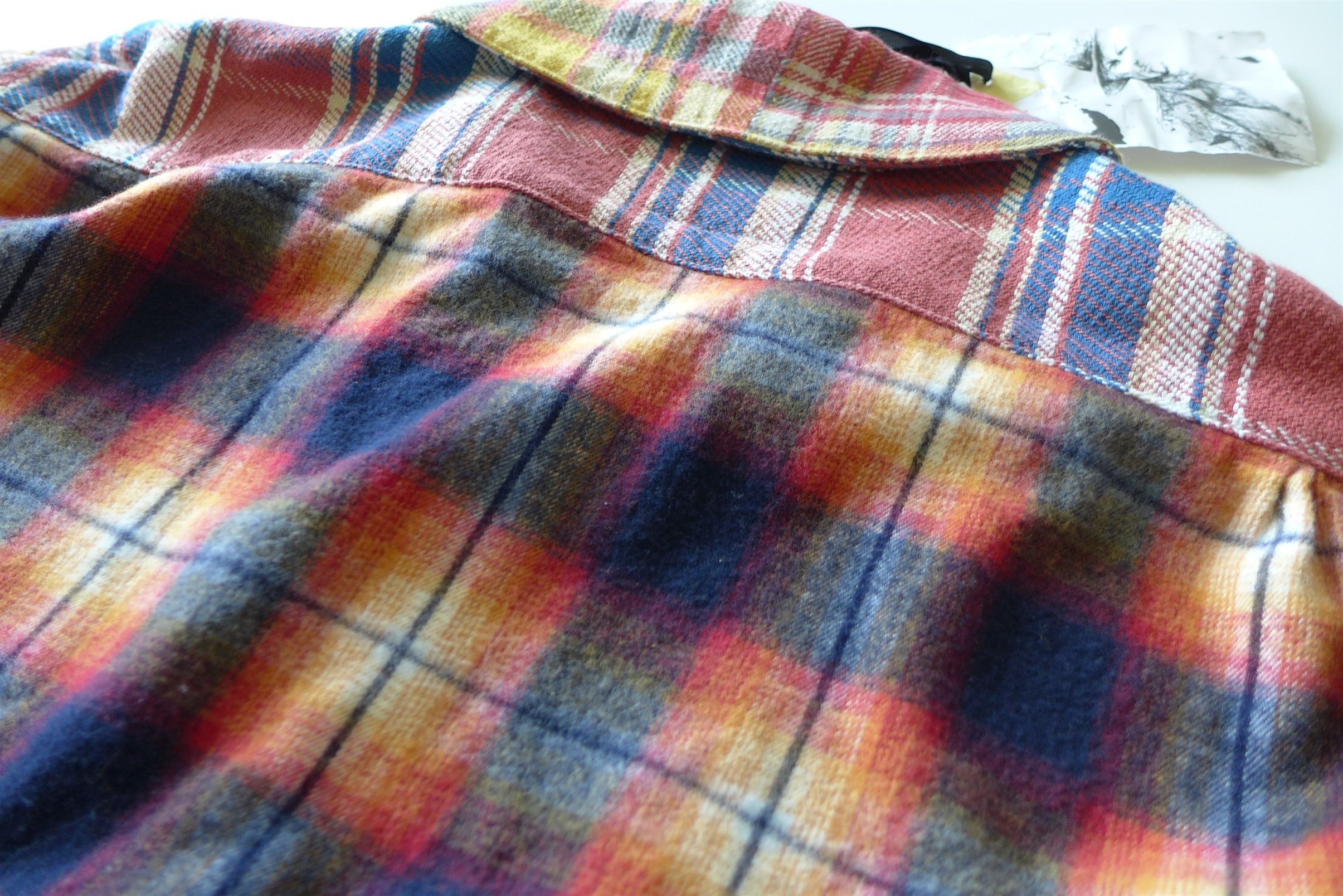Greg Lauren Greg Lauren Mixed Plaid Shawl Collar Boxy Shirt Jacket Size US S / EU 44-46 / 1 - 11 Thumbnail