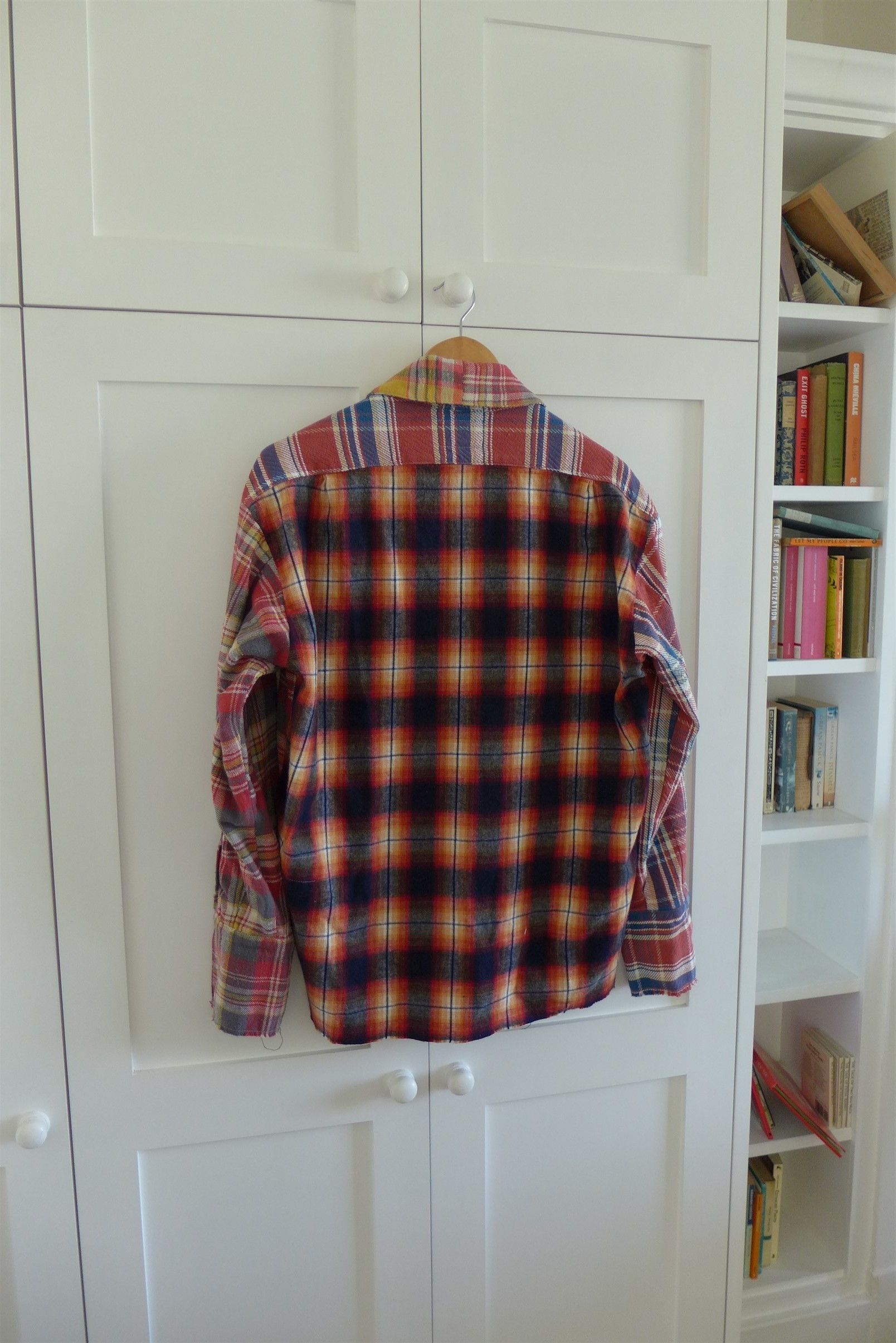 Greg Lauren Greg Lauren Mixed Plaid Shawl Collar Boxy Shirt Jacket Size US S / EU 44-46 / 1 - 4 Thumbnail