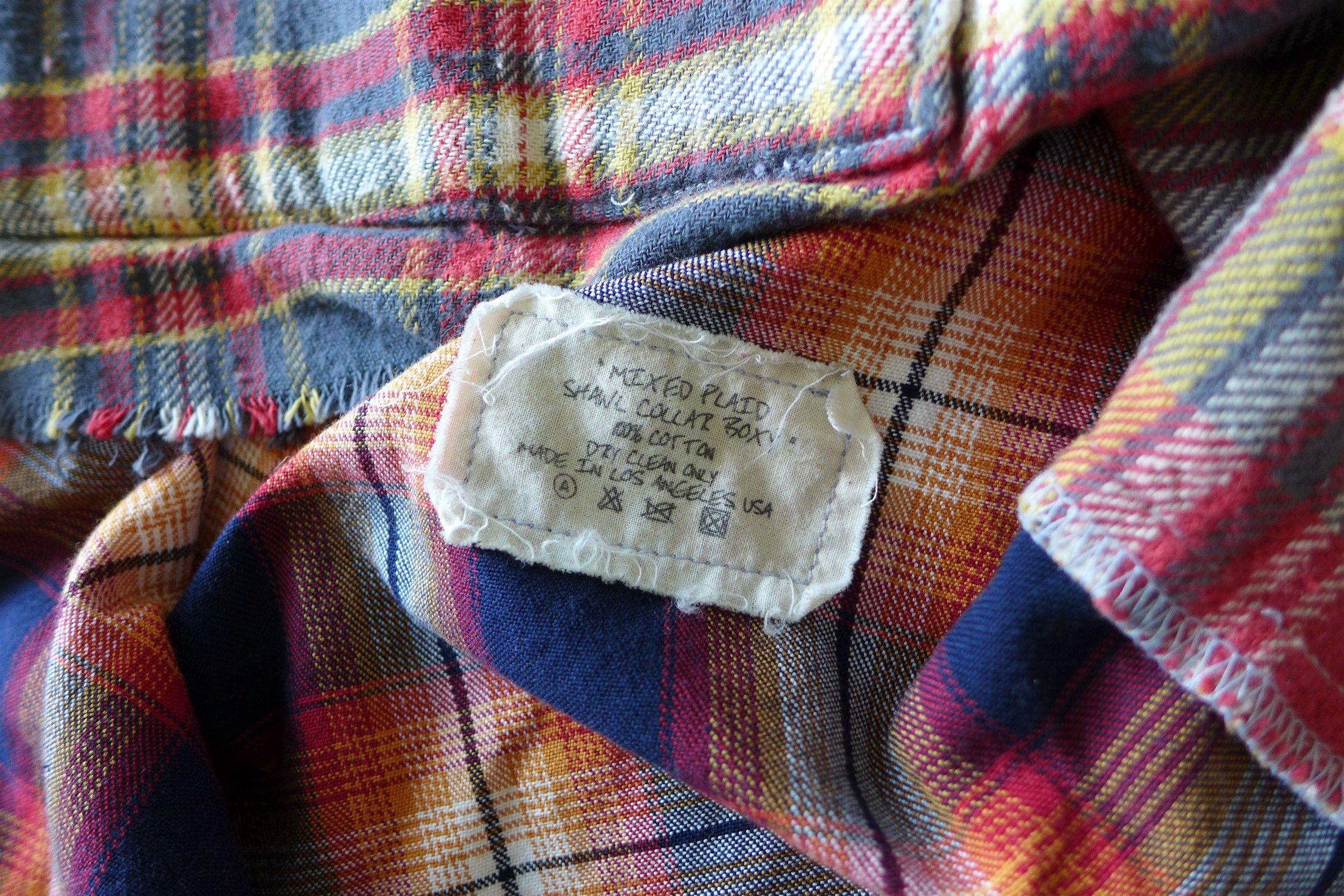 Greg Lauren Greg Lauren Mixed Plaid Shawl Collar Boxy Shirt Jacket Size US S / EU 44-46 / 1 - 15 Thumbnail