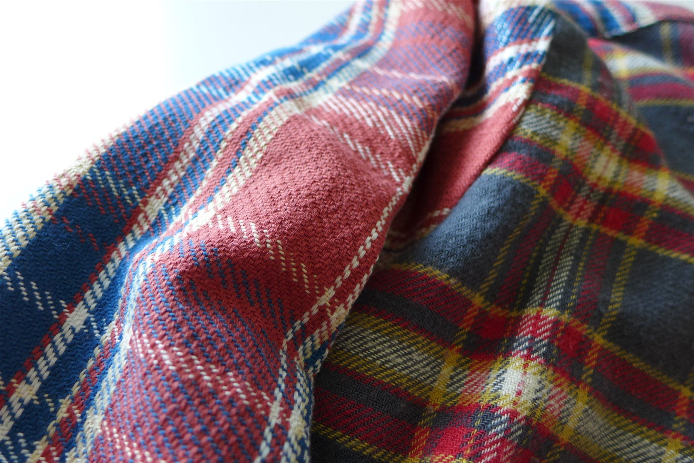 Greg Lauren Greg Lauren Mixed Plaid Shawl Collar Boxy Shirt Jacket Size US S / EU 44-46 / 1 - 13 Thumbnail