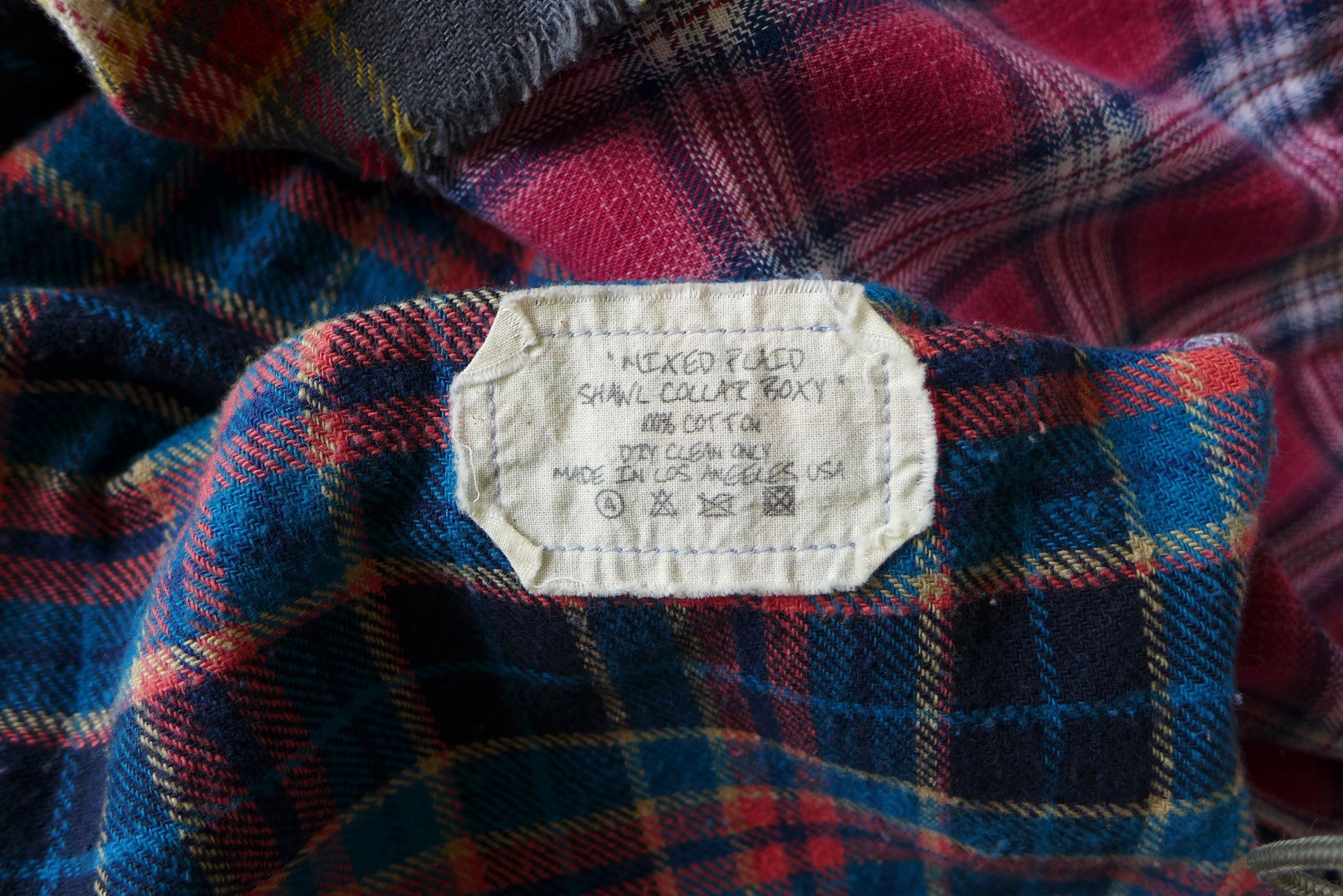 Greg Lauren Greg Lauren Mixed Plaid Shawl Collar Boxy Shirt Jacket Size US L / EU 52-54 / 3 - 14 Thumbnail