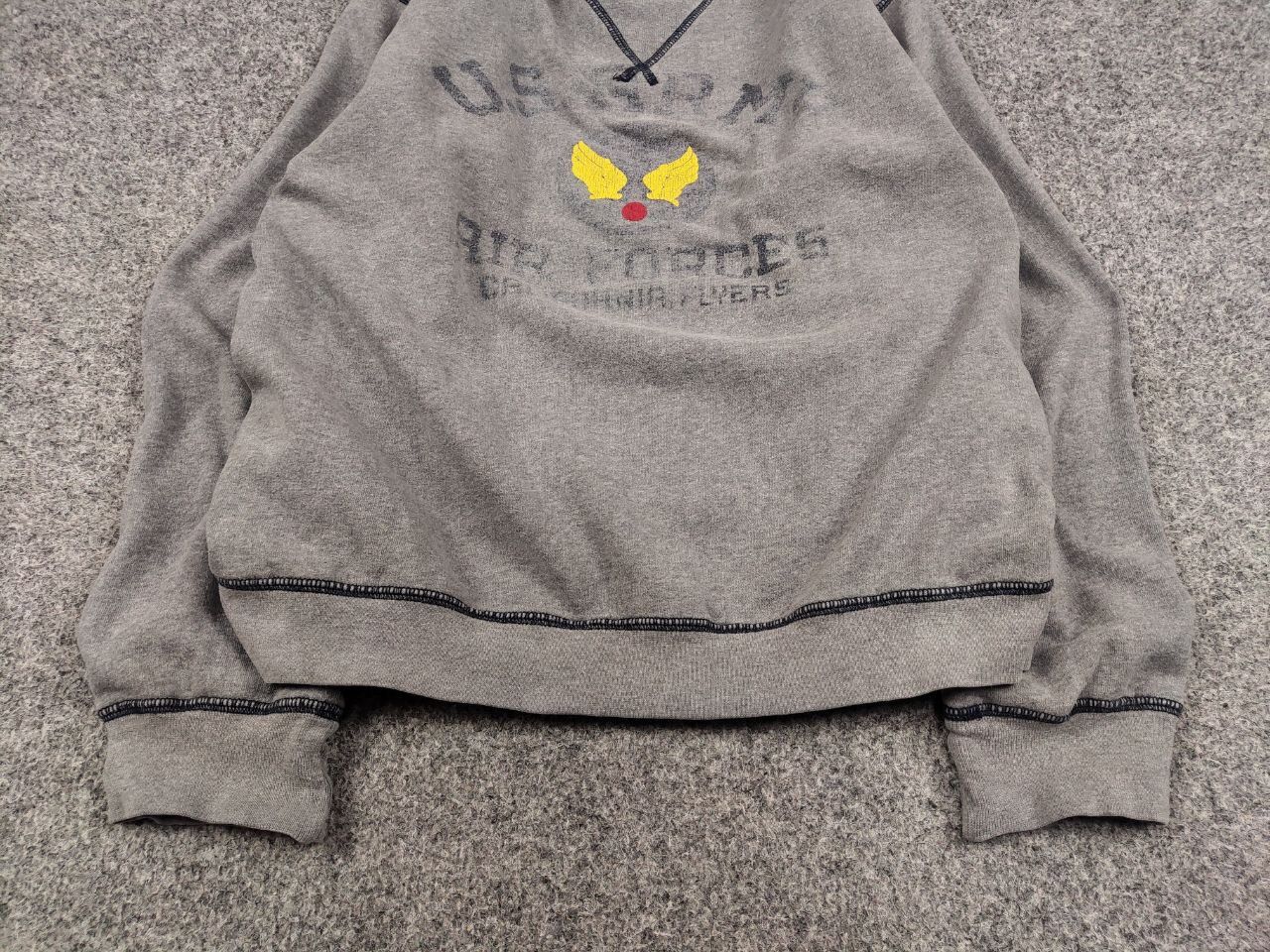 Vintage Vintage 80's Air Force US Army Gray Crew Chek Sweatshirt Size US L / EU 52-54 / 3 - 9 Thumbnail