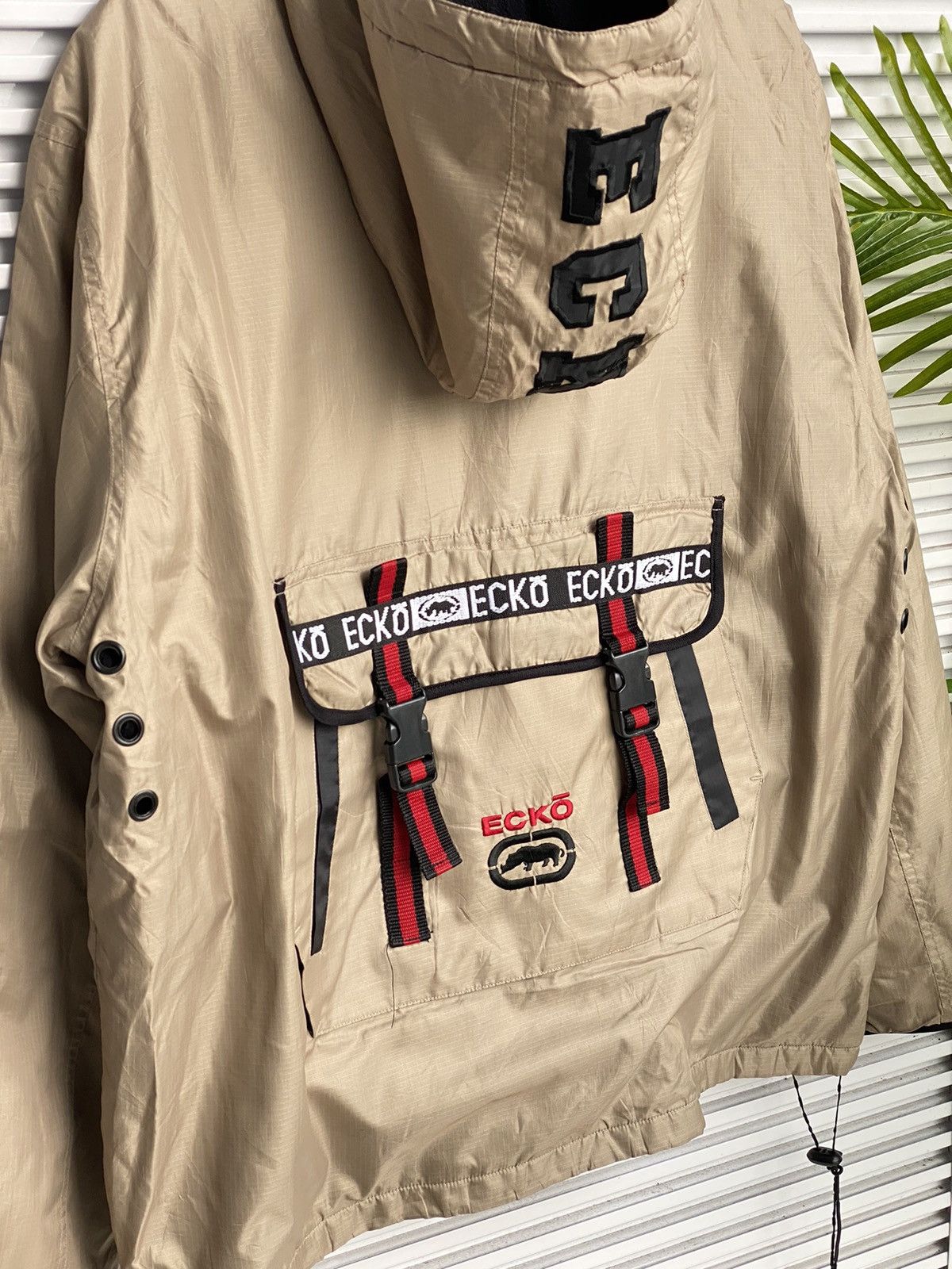 Ecko Unltd. Vintage Ecko Unlimited Tactical Bondage Windbreaker Hoodies Size US XL / EU 56 / 4 - 1 Thumbnail