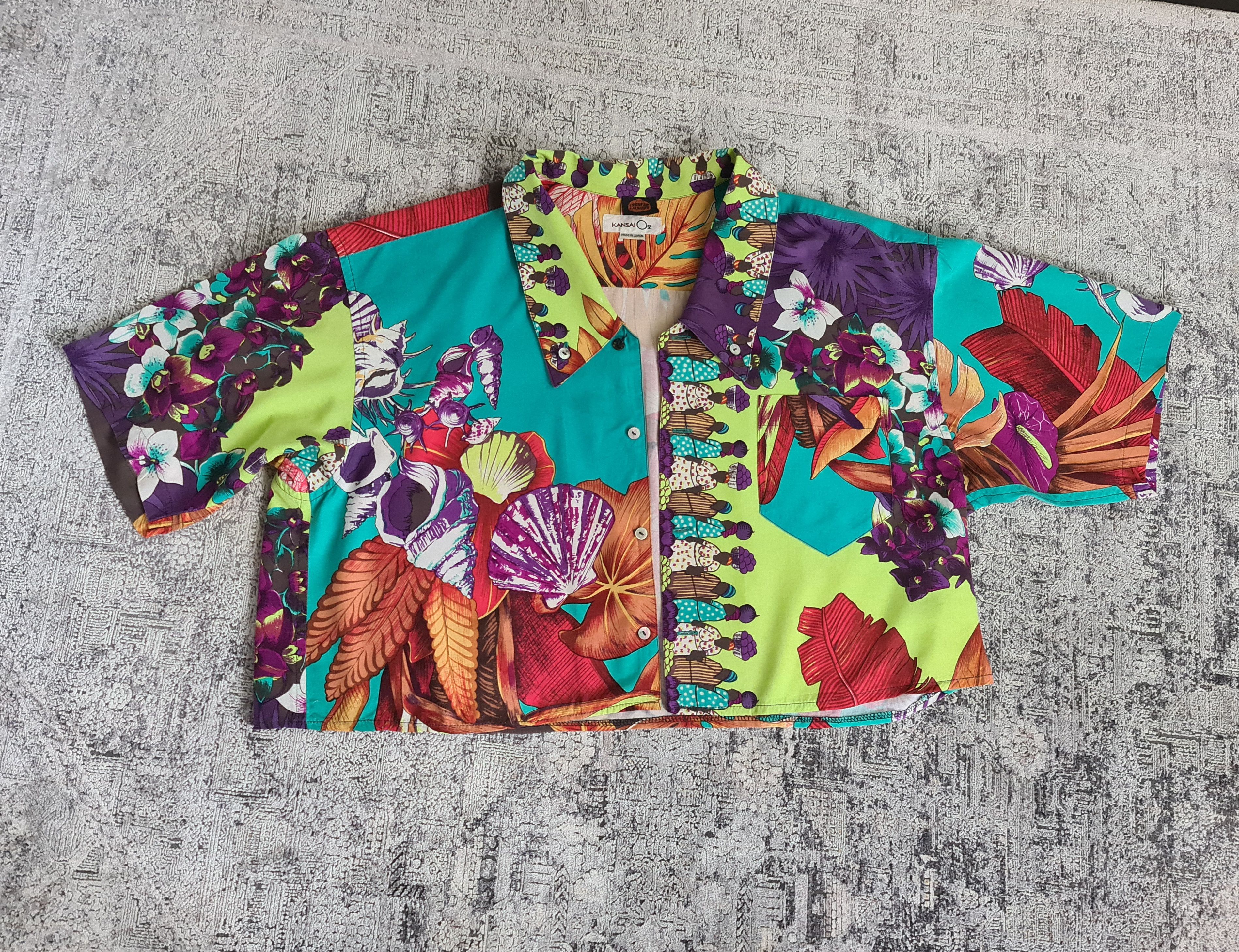 Kansai Yamamoto Kansai Yamamoto Hawaiian Shirt RARE! Size L / US 10 / IT 46 - 2 Thumbnail