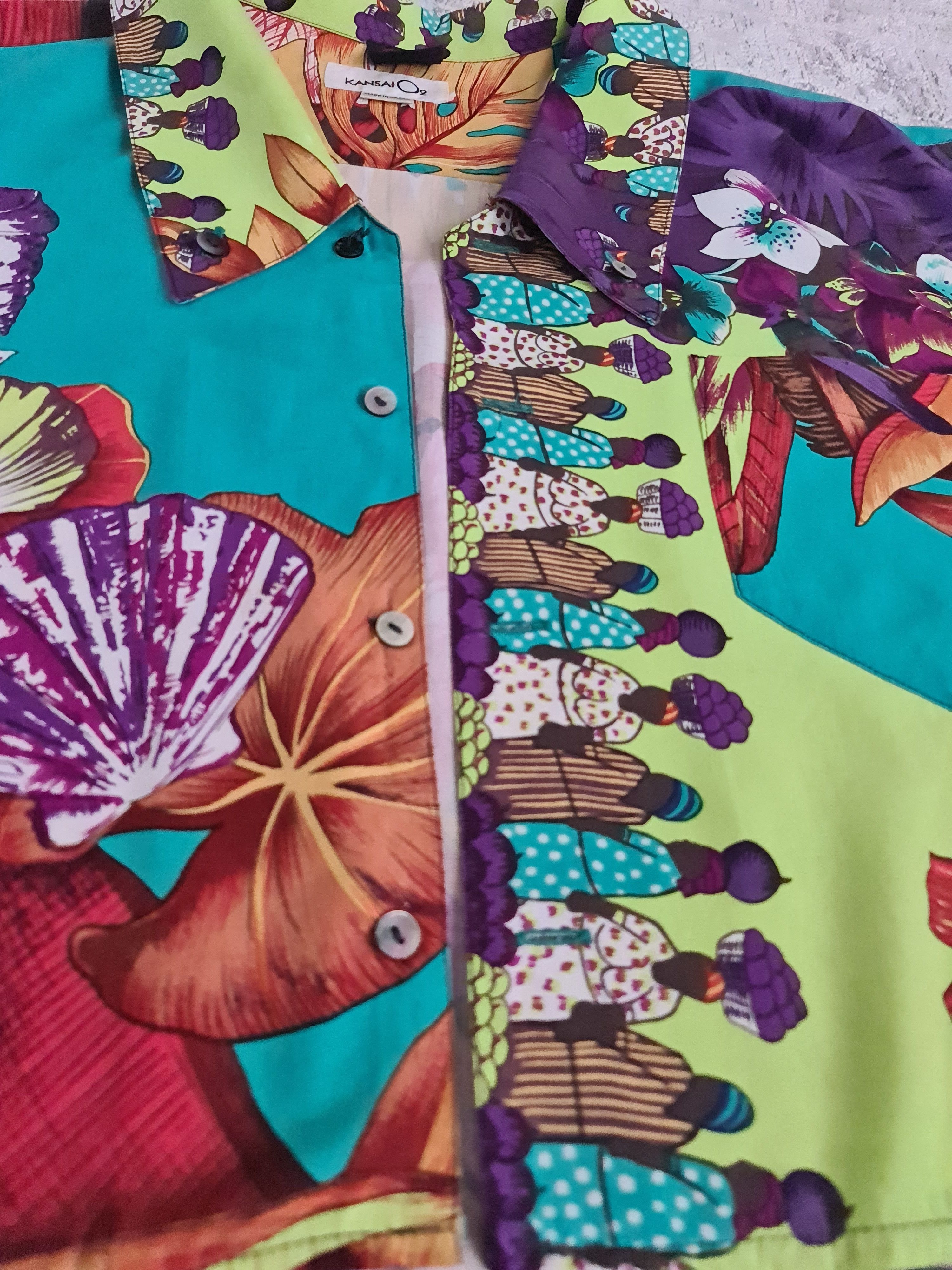 Kansai Yamamoto Kansai Yamamoto Hawaiian Shirt RARE! Size L / US 10 / IT 46 - 7 Thumbnail