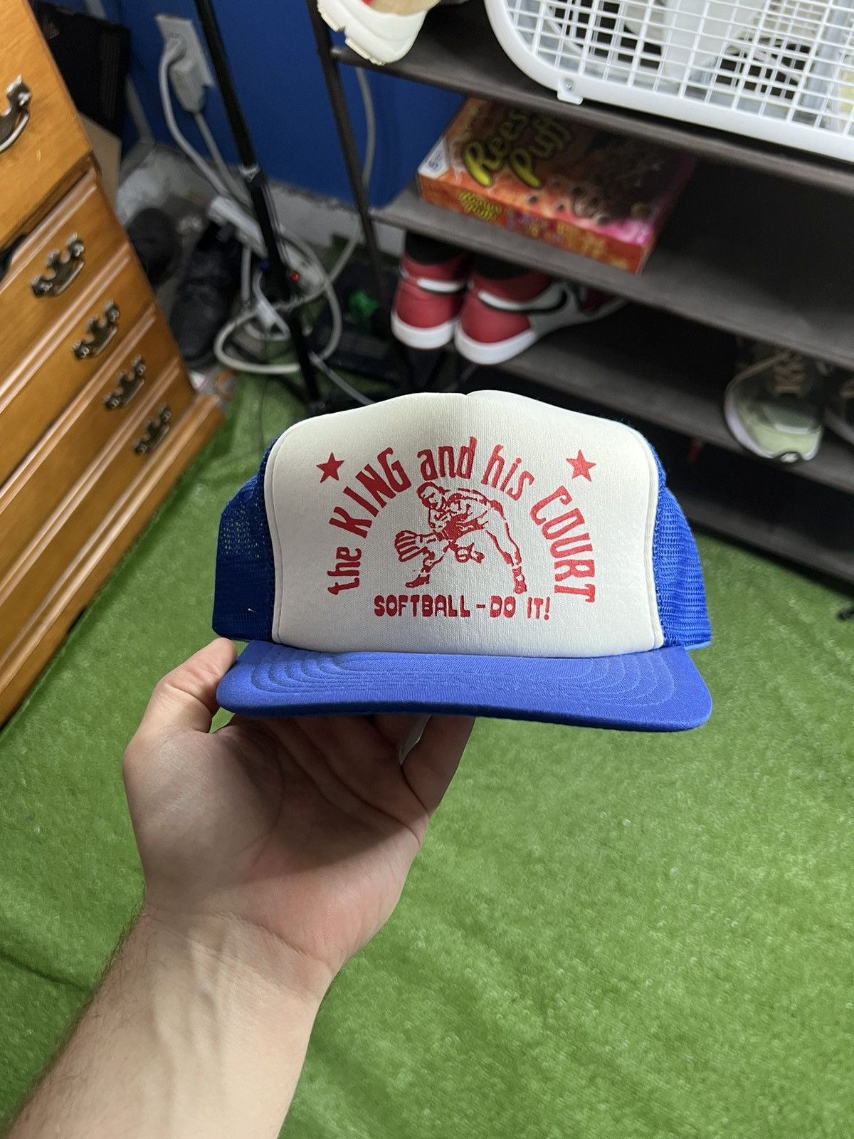 Vintage vintage the king and his court softball do it trucker hat Grailed