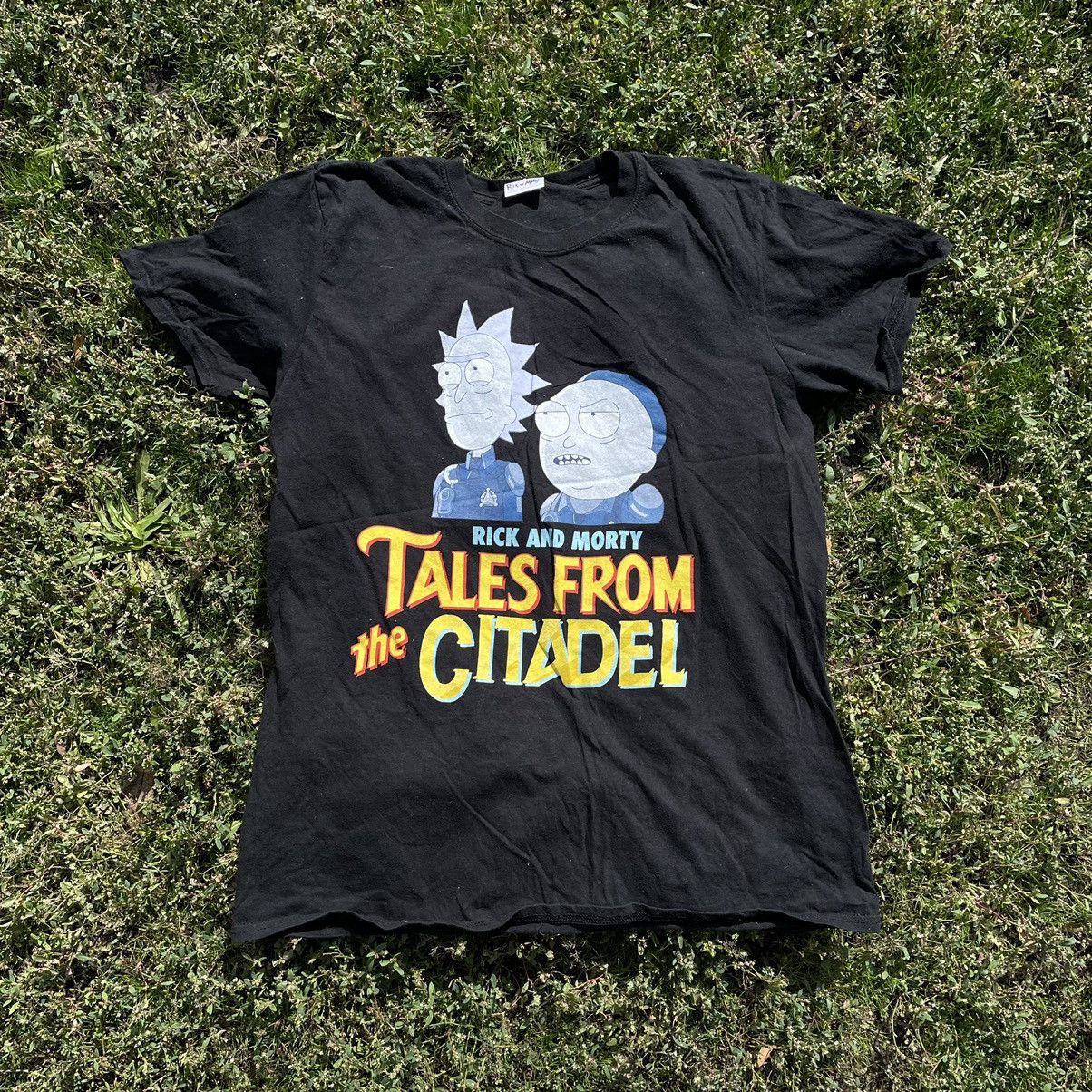 image of Y2K Adult “Rick And Morty ”I’M Pickle Rick Humor Tee in Black, Men's (Size Large)