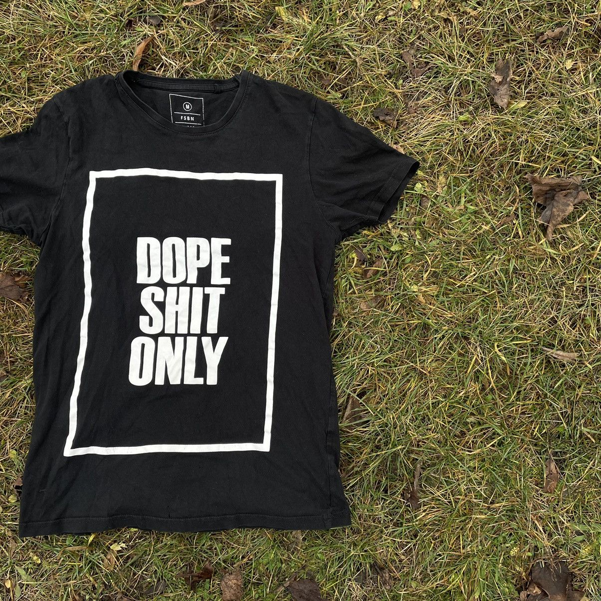 Vintage Vintage Y2K Graphic Tee Dope Shit Only Streetwear Black M Size US M / EU 48-50 / 2 - 2 Thumbnail