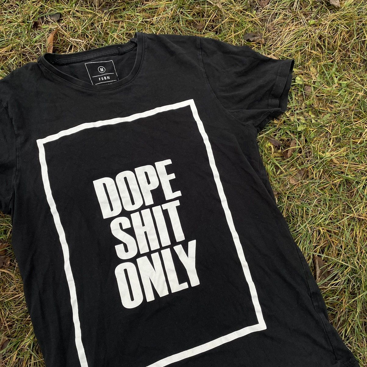 Vintage Vintage Y2K Graphic Tee Dope Shit Only Streetwear Black M Size US M / EU 48-50 / 2 - 4 Thumbnail