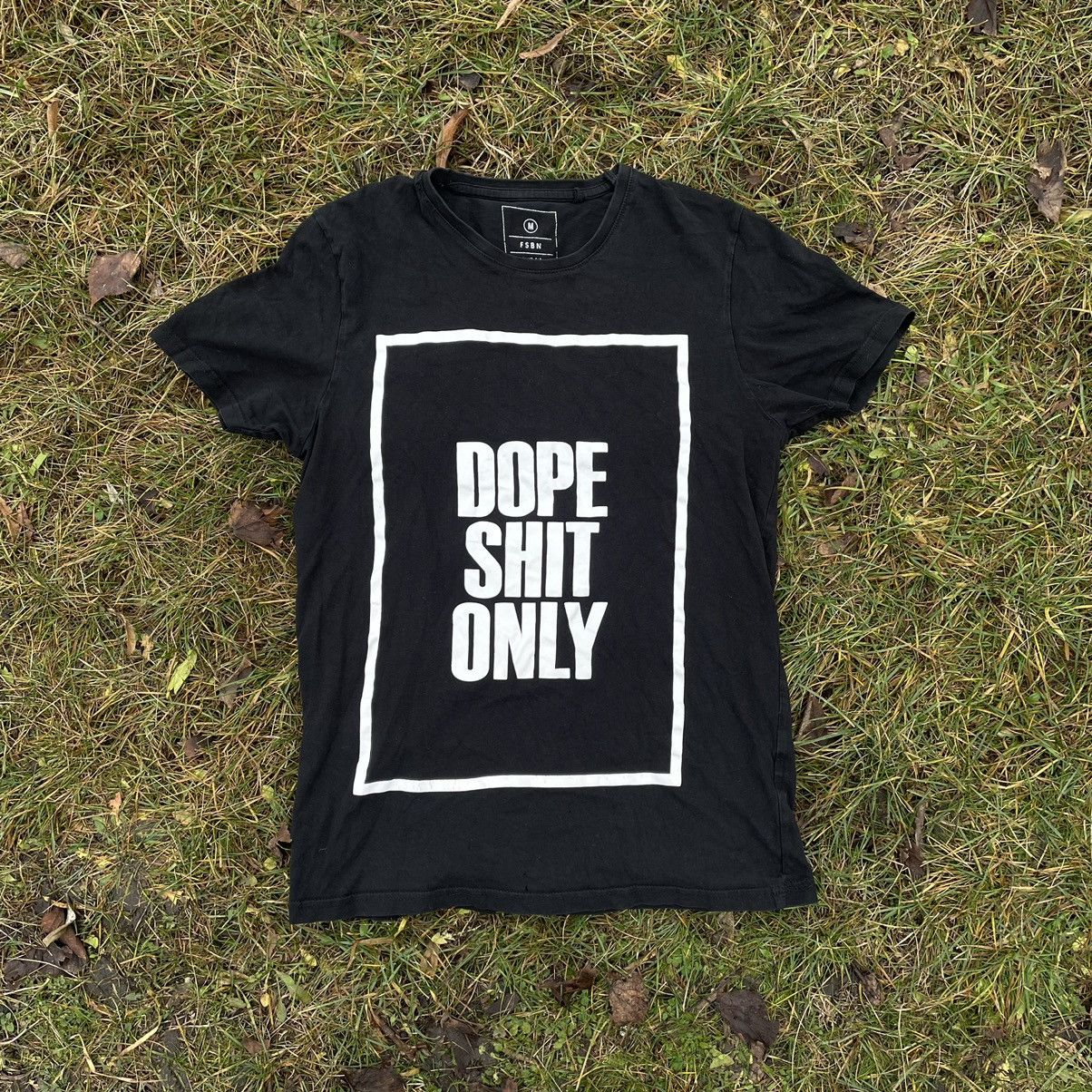 Vintage Vintage Y2K Graphic Tee Dope Shit Only Streetwear Black M Size US M / EU 48-50 / 2 - 1 Thumbnail