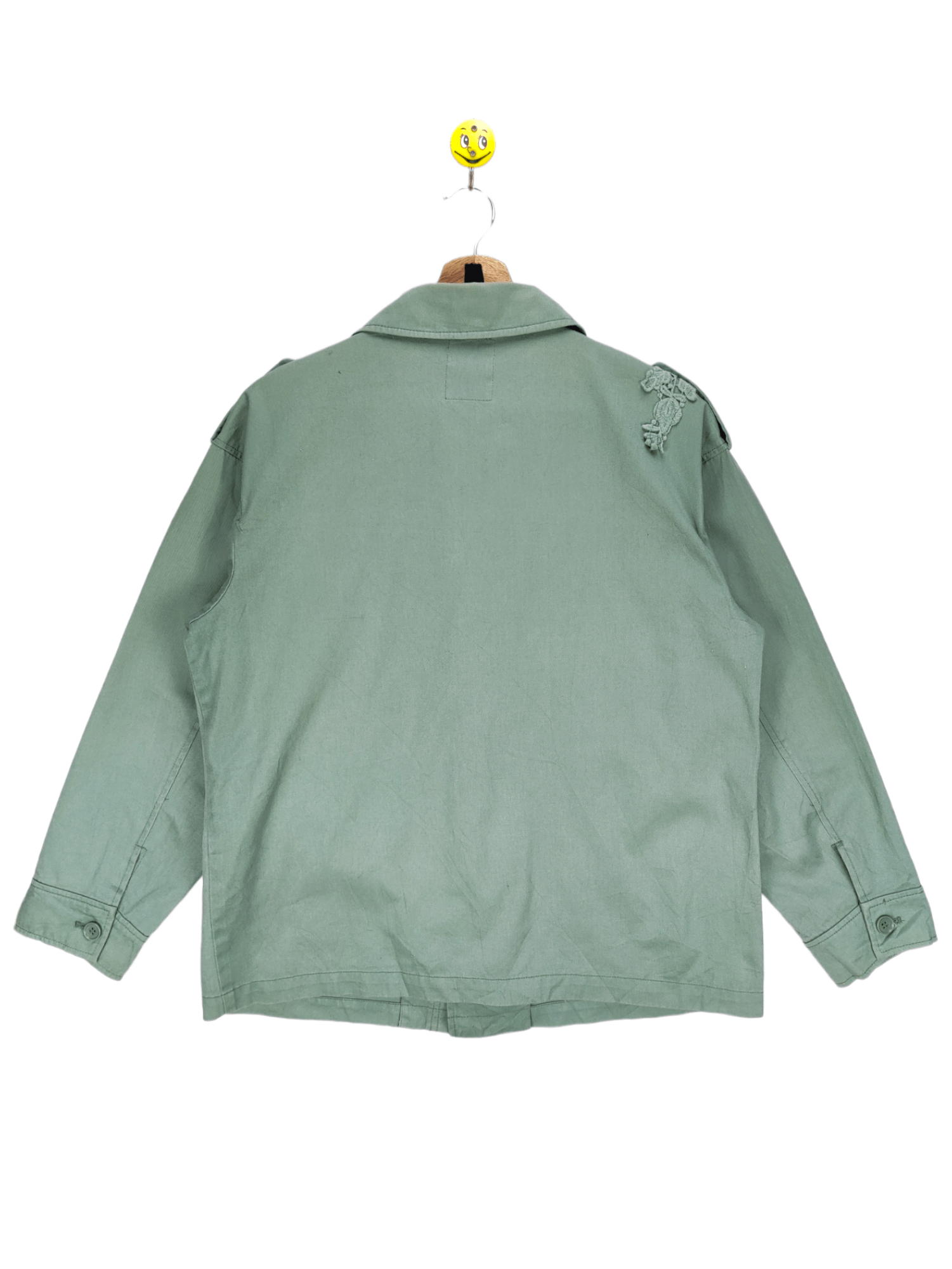 Japanese Brand Steals🔥Vintage Jacket Military Style Flower Pattern by Azul Size M / US 6-8 / IT 42-44 - 2 Thumbnail