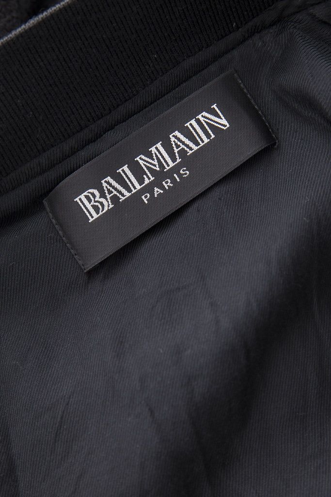 Balmain Black/silver leather varsity jacket Size XS / US 0-2 / IT 36-38 - 7 Thumbnail