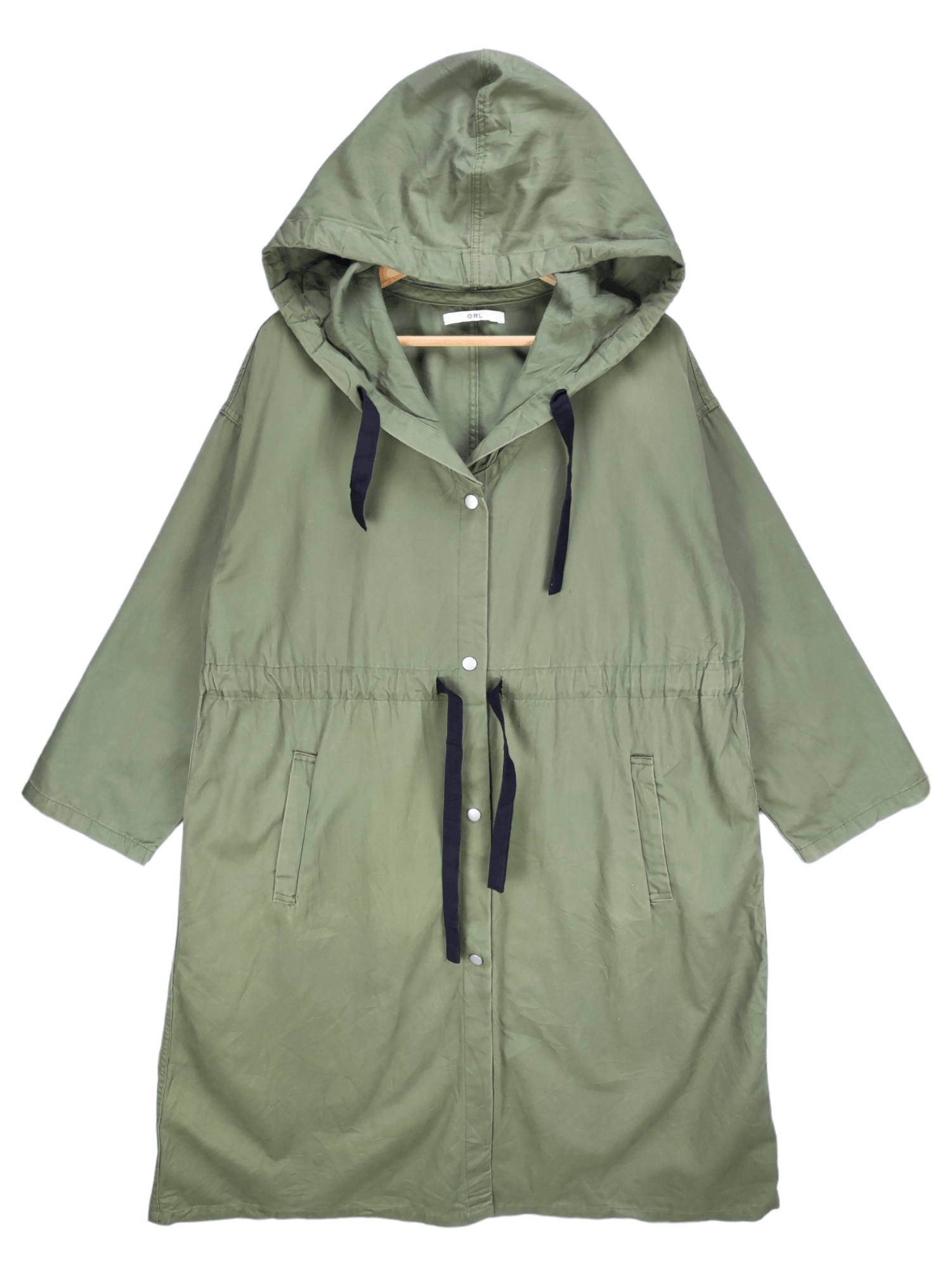 Japanese Brand Steals🔥Parka Jacket Hooded by GRL Militray Style Size M / US 6-8 / IT 42-44 - 1 Thumbnail