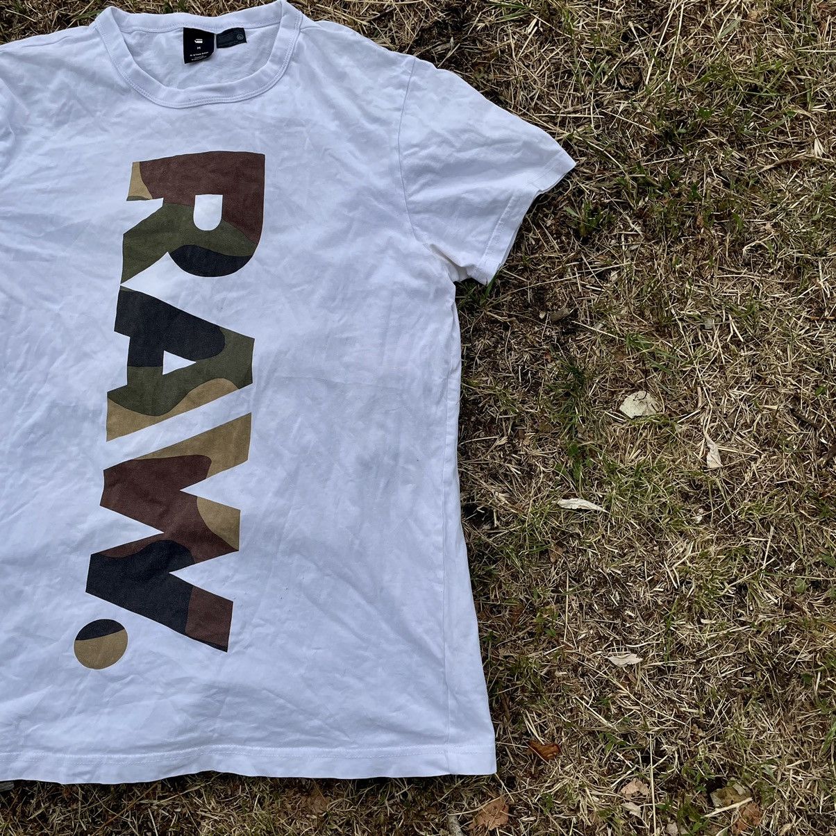 G-Star Vintage Y2K G Star White Tee Camo Logo Streetwear Size US S / EU 44-46 / 1 - 2 Thumbnail