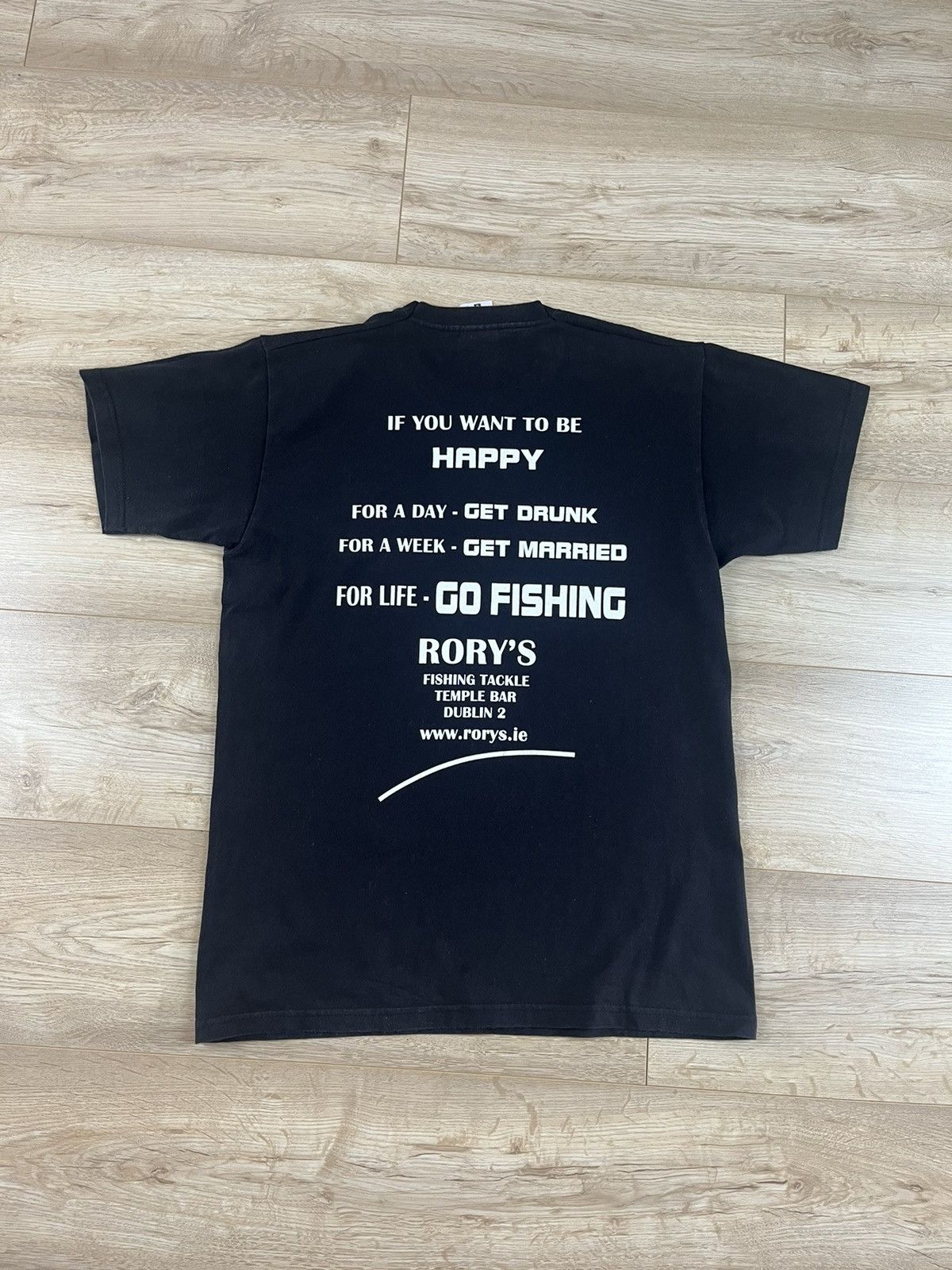 Vintage Funny Fishing T-Shirt DUBLIN Fish Sport Print