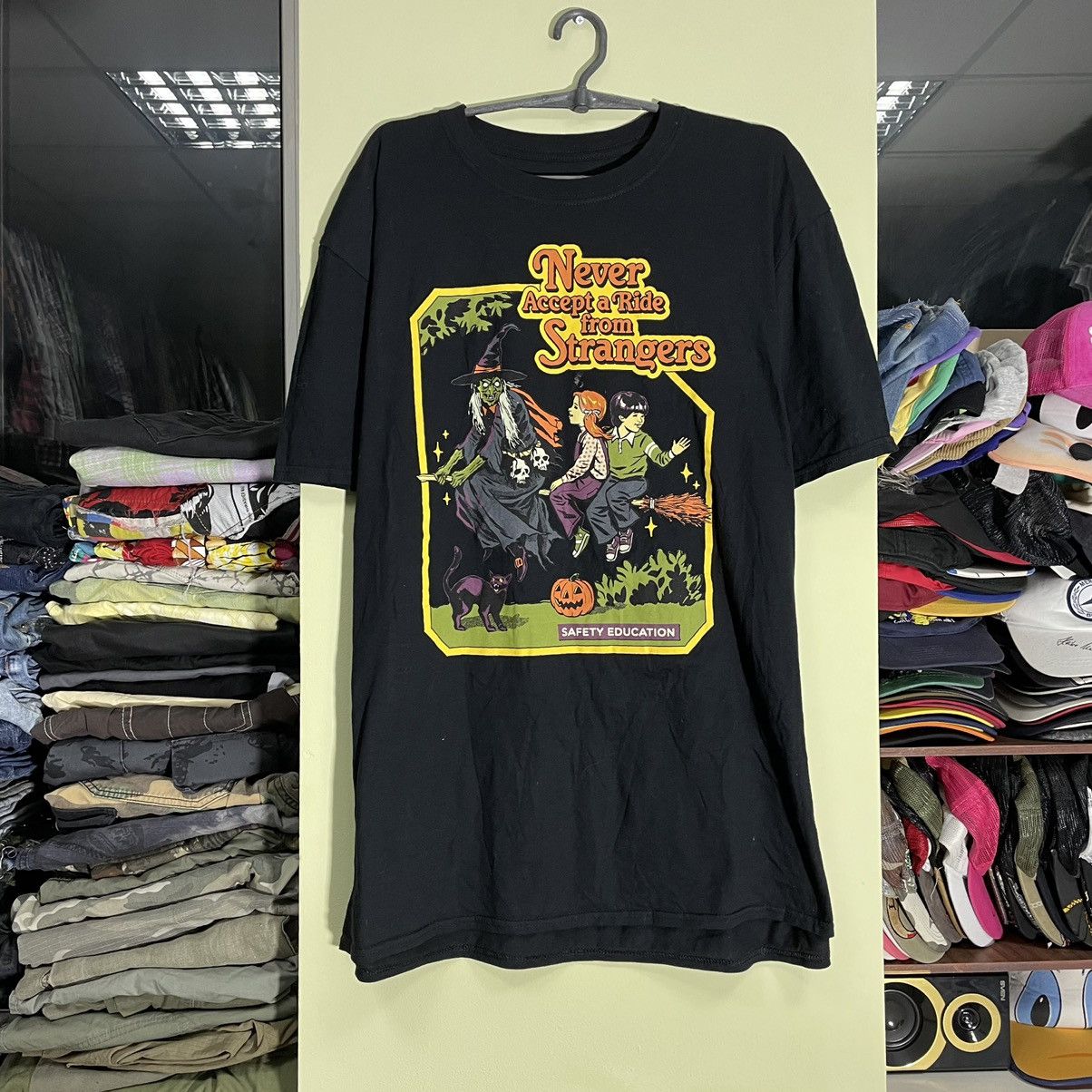Vintage Vintage Y2K Horror Graphic Tee Sun Faded Black Grunge Slim L Size US L / EU 52-54 / 3 - 2 Thumbnail