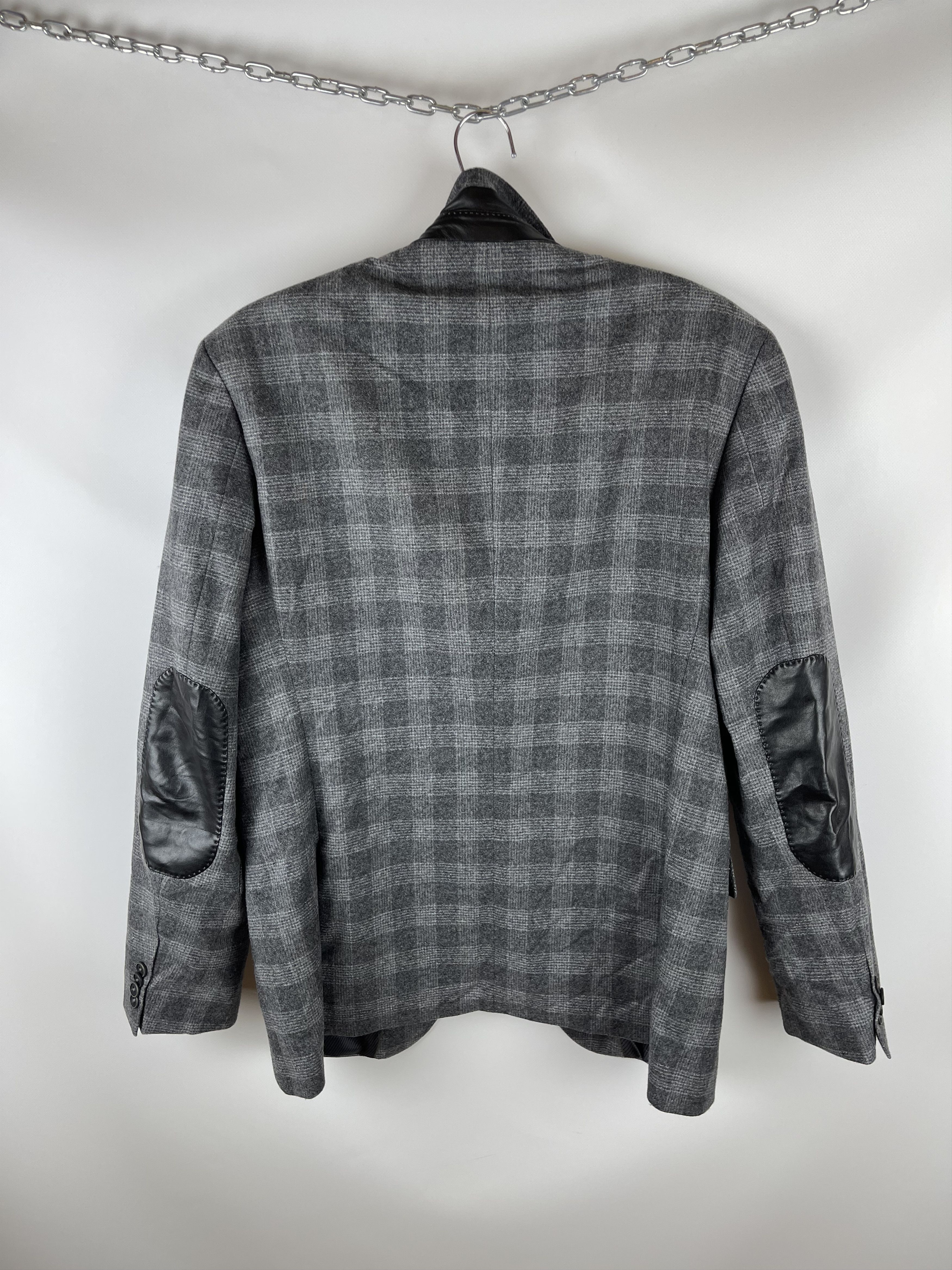 Hugo Boss Hugo Boss Stretch wool plaid checkered 2 button blazer Size 42R - 6 Thumbnail