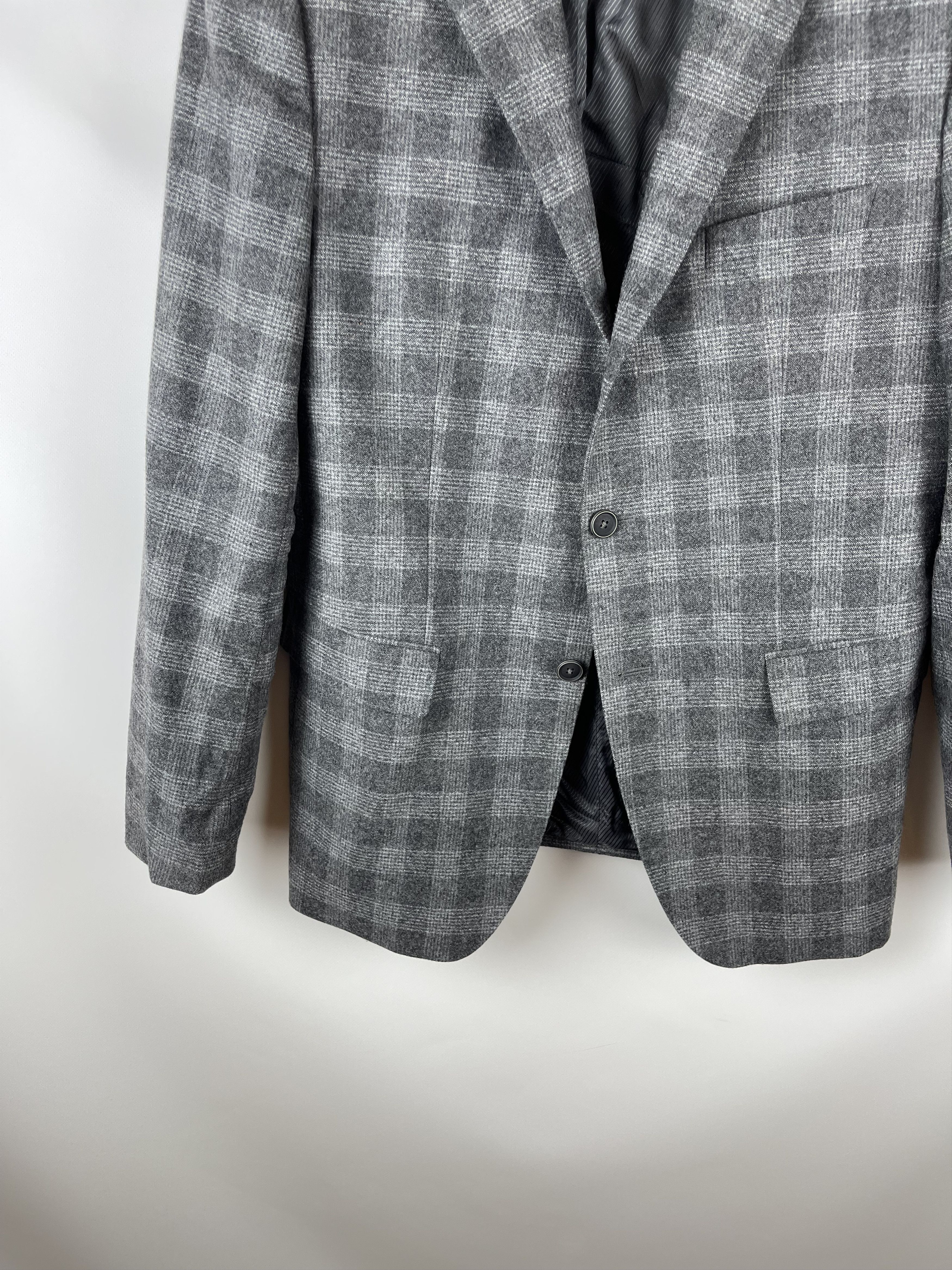 Hugo Boss Hugo Boss Stretch wool plaid checkered 2 button blazer Size 42R - 3 Thumbnail