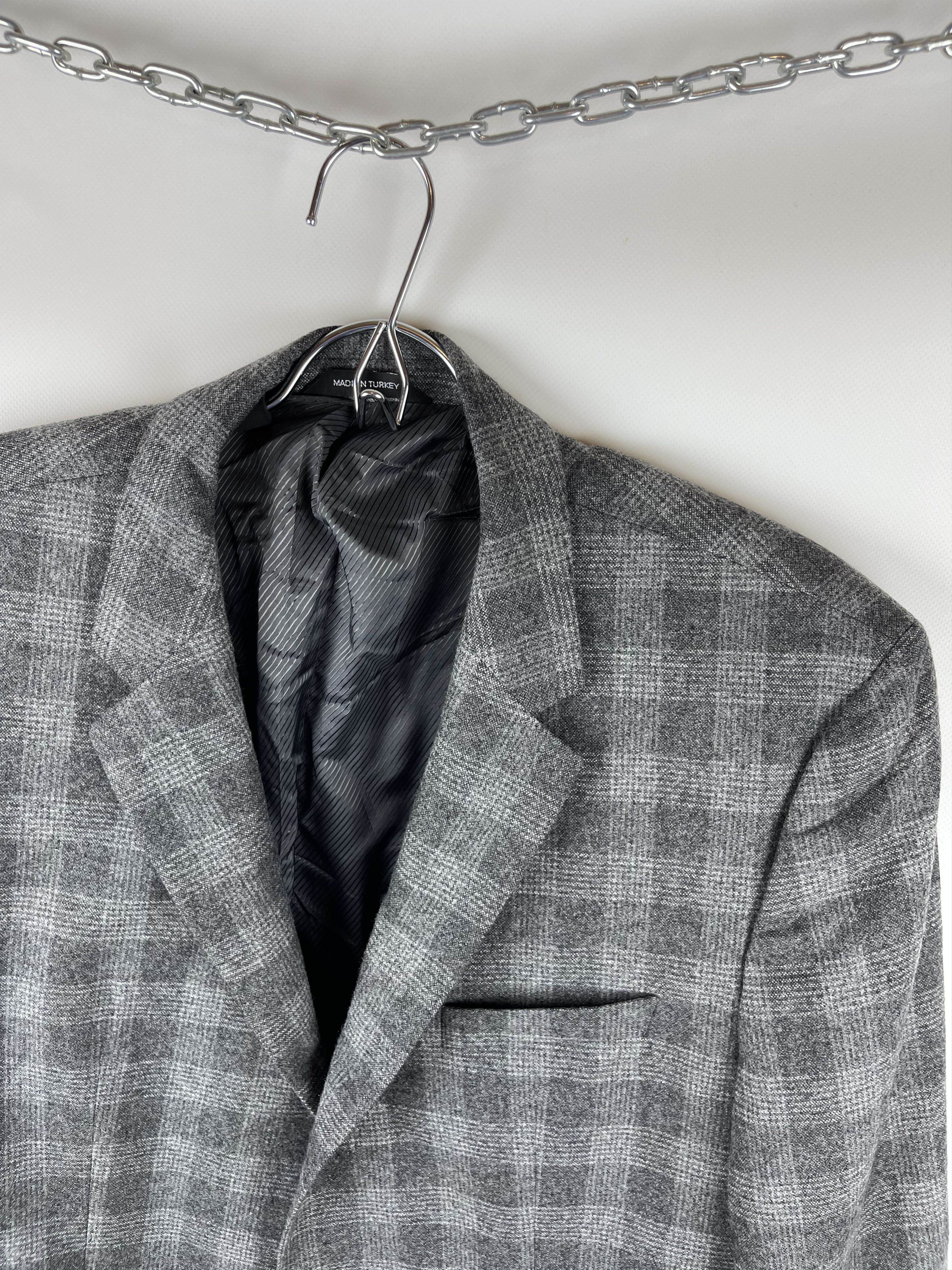 Hugo Boss Hugo Boss Stretch wool plaid checkered 2 button blazer Size 42R - 5 Thumbnail