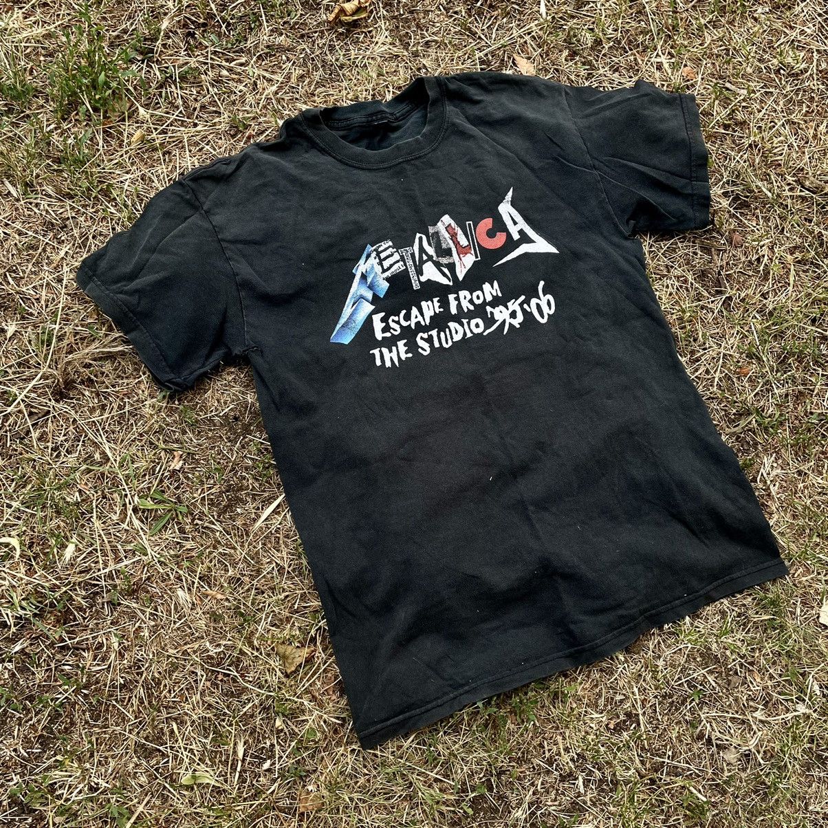 Vintage Vintage 90s Metallica Sun Faded Graphic Tee Grunge Black L Size US L / EU 52-54 / 3 - 4 Thumbnail