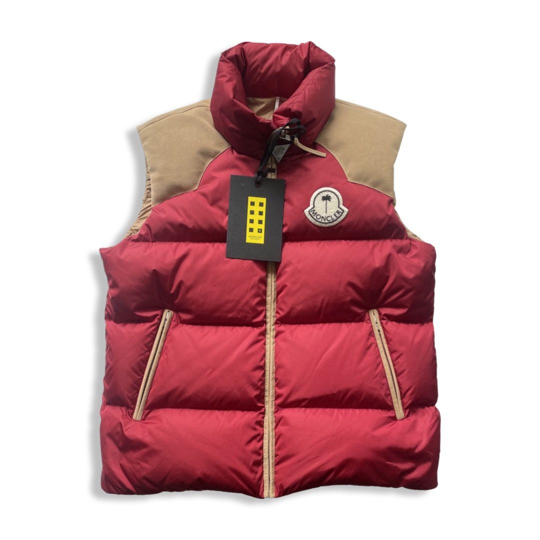 6万取引突破★UPS速達便！【MONCLER X PALM ANGELS 】MANDELBROT Moncler x Adidas Bozon Down Vest Men's 2/ M Orange Snap