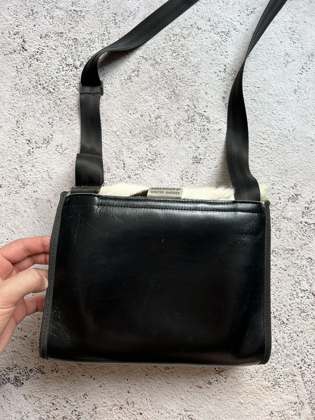 Designer × Vintage Vintage Y2K “Cow” Print Horsehair Crossbody Bag Size ONE SIZE - 9 Thumbnail