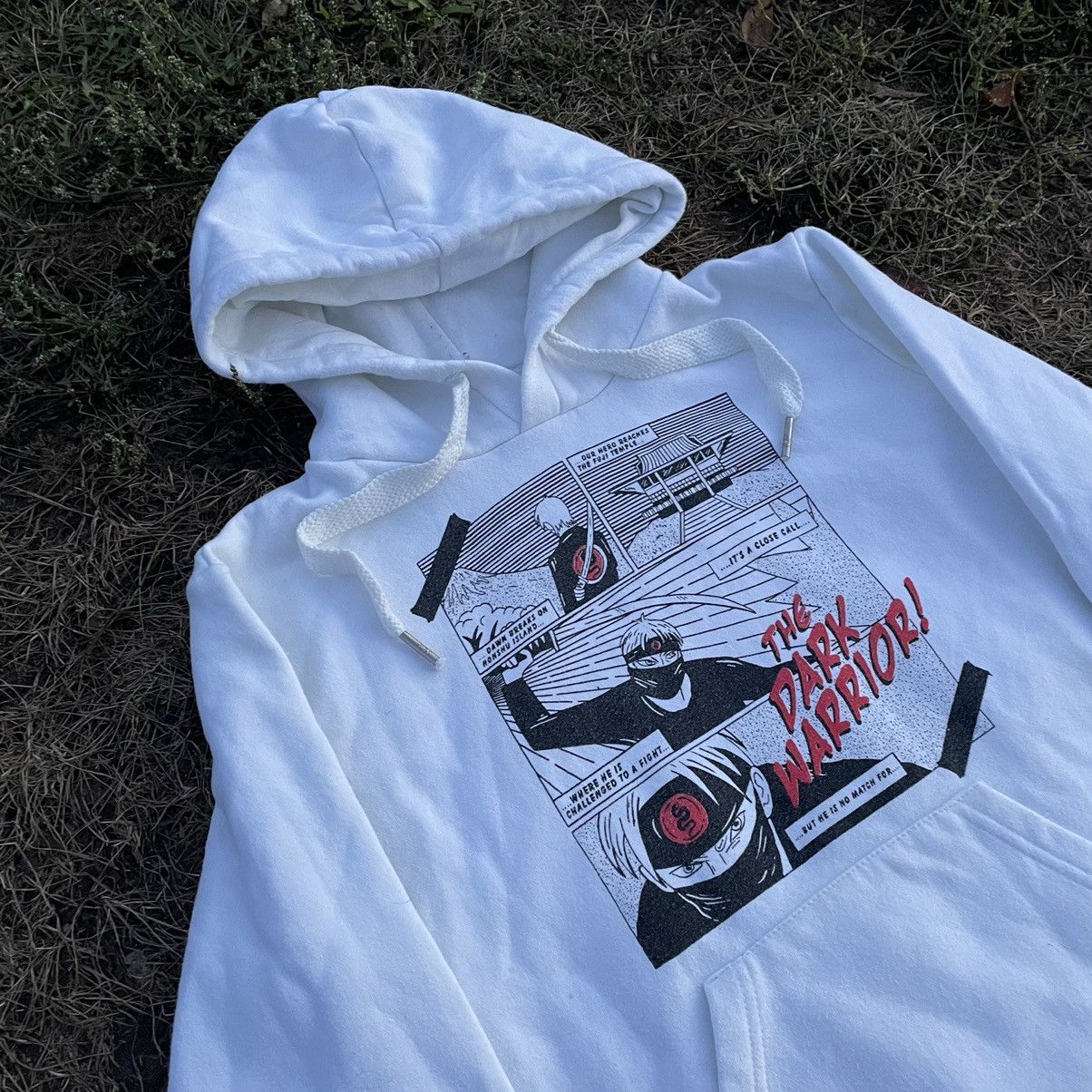 Vintage Vintage Y2K Baggy Graphic Hoodie Anime Streetwear White M Size US M / EU 48-50 / 2 - 2 Thumbnail