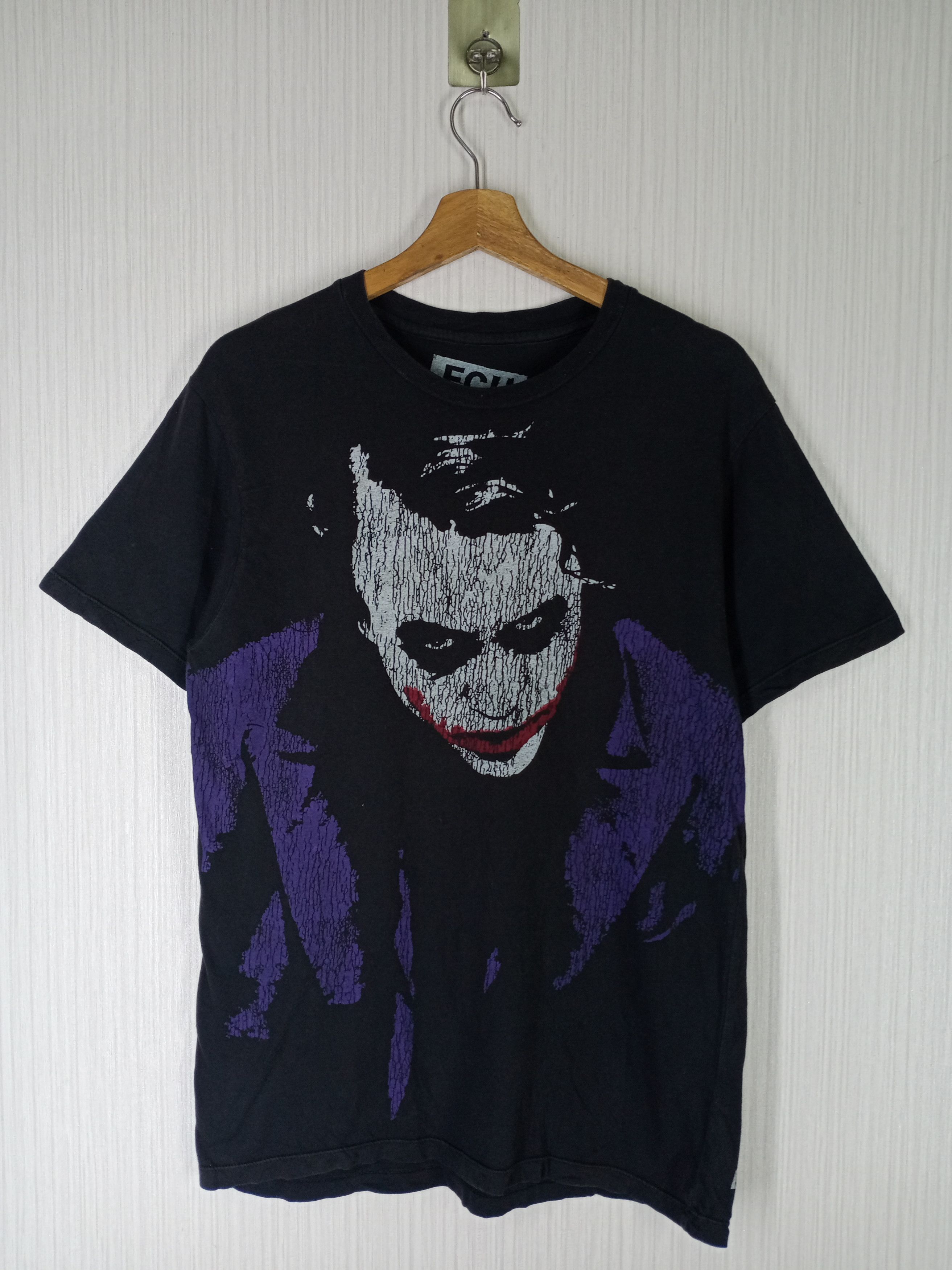 image of Dc Comics x Fcuk The Dark Knight Joker Tshirt in Black, Men's (Size Medium)