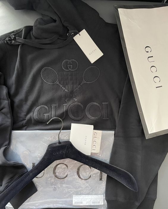 Gucci tennis hoodie black hot sale