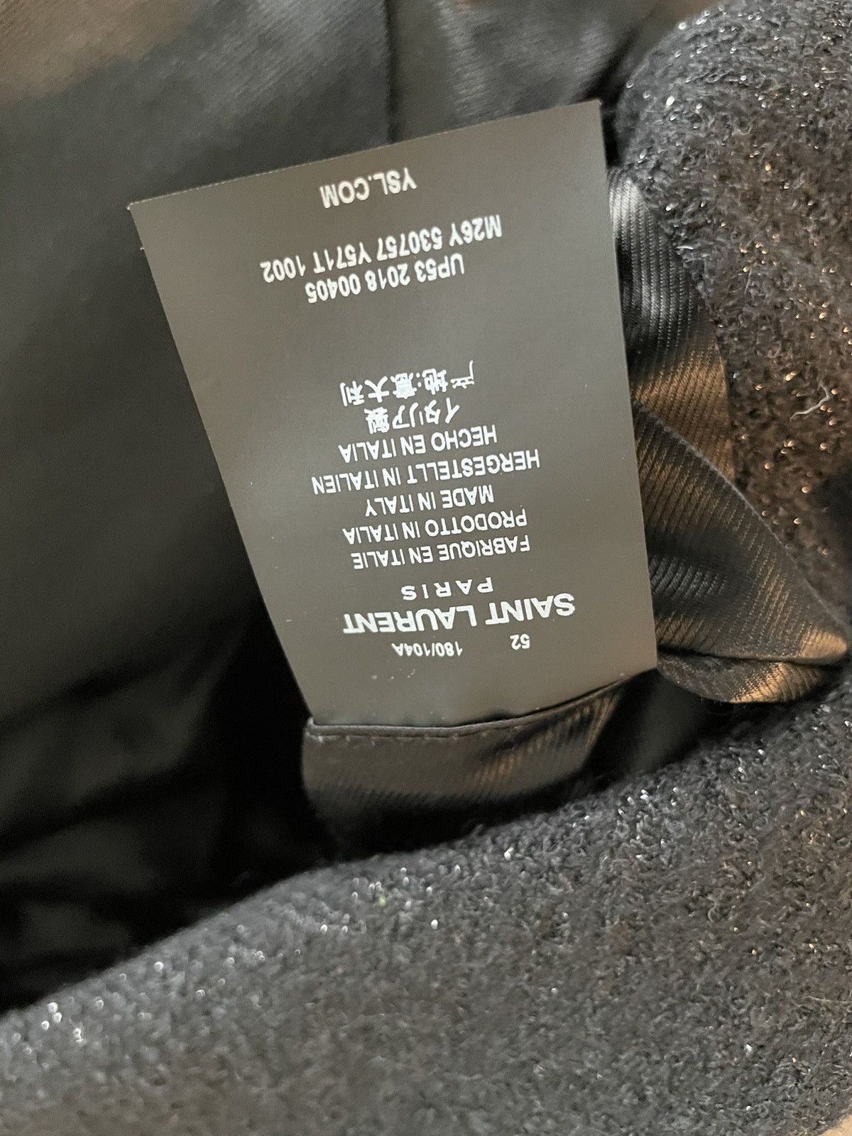 Hedi Slimane × Saint Laurent Paris × Yves Saint Laurent $4,500 Super Runway Iconic Heavy Lurex Wool Coat Brane New Size US XL / EU 56 / 4 - 4 Thumbnail