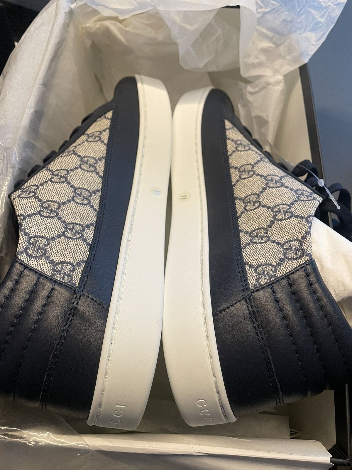 Gucci New Rare Limited Edition Supreme Gucci Logo Leather Sneaker Size US 12 / EU 45 - 4 Thumbnail