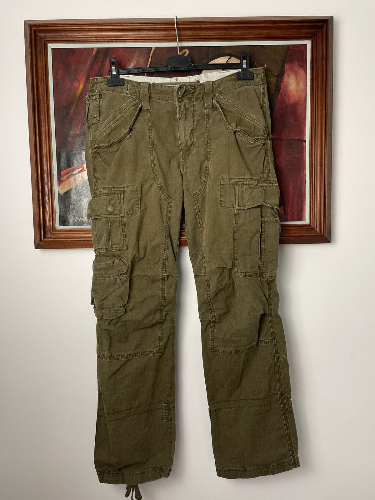 image of Avant Garde x Polo Ralph Lauren Vintage 90's Polo Ralph Laurent Olive Cargo Multipockets (Size 34)