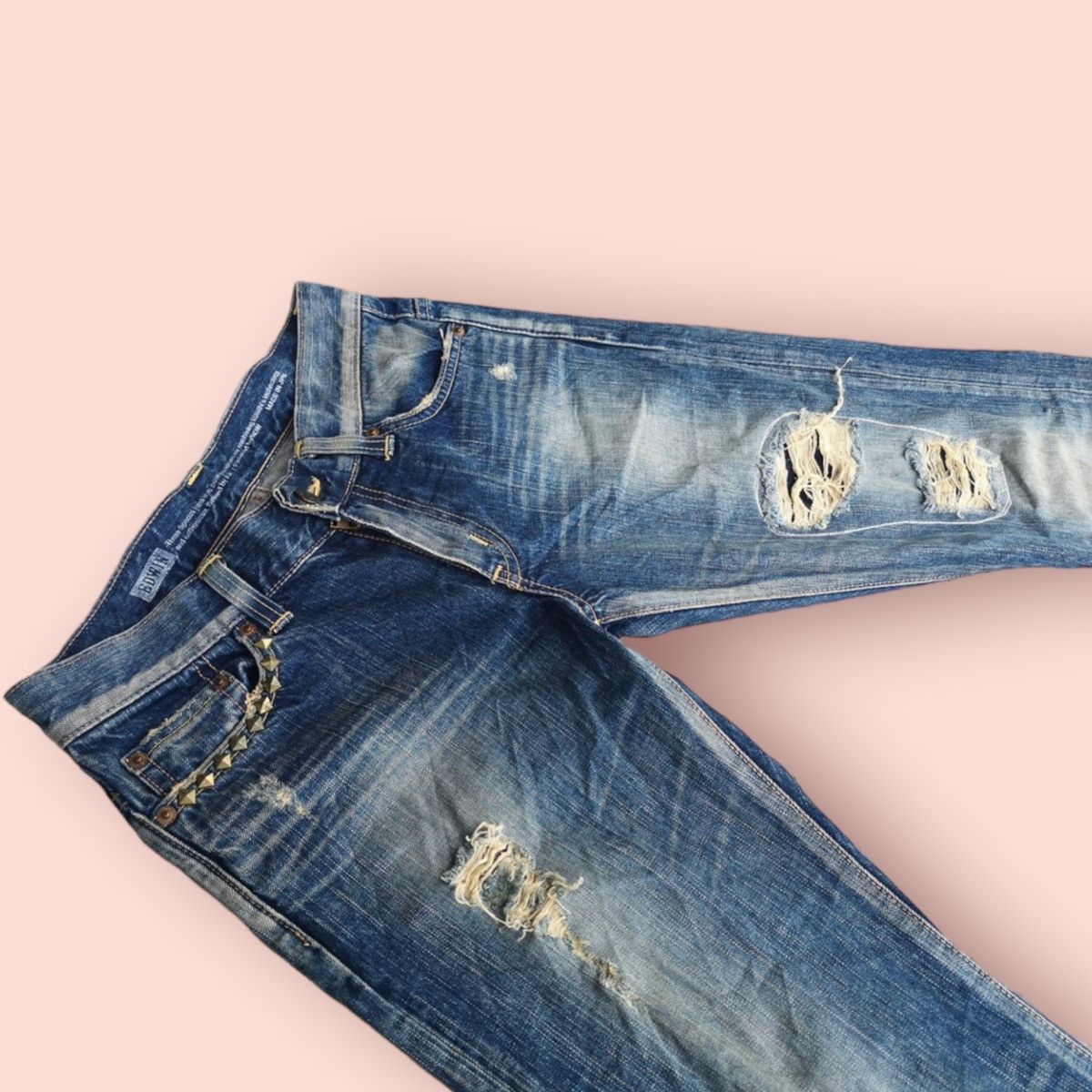 Edwin × If Six Was Nine VINTAGE EDWIN 53533 DISTRESSED REBEL JEANS Size US 28 / EU 44 - 2 Thumbnail